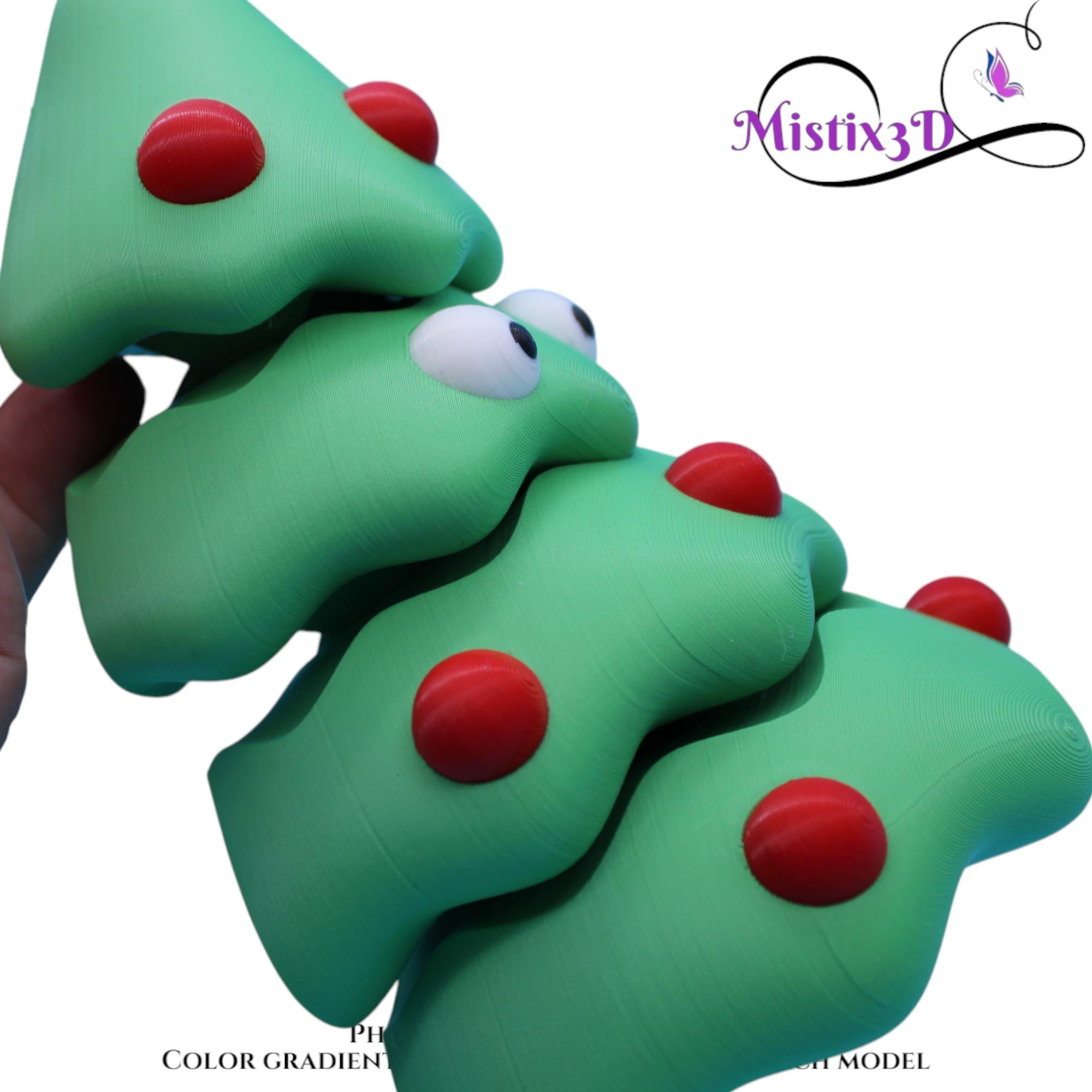 Christmas Tree with/without Eyes | Funny Holiday Desk Decor | 3D Printed | Kawaii Xmas Gift