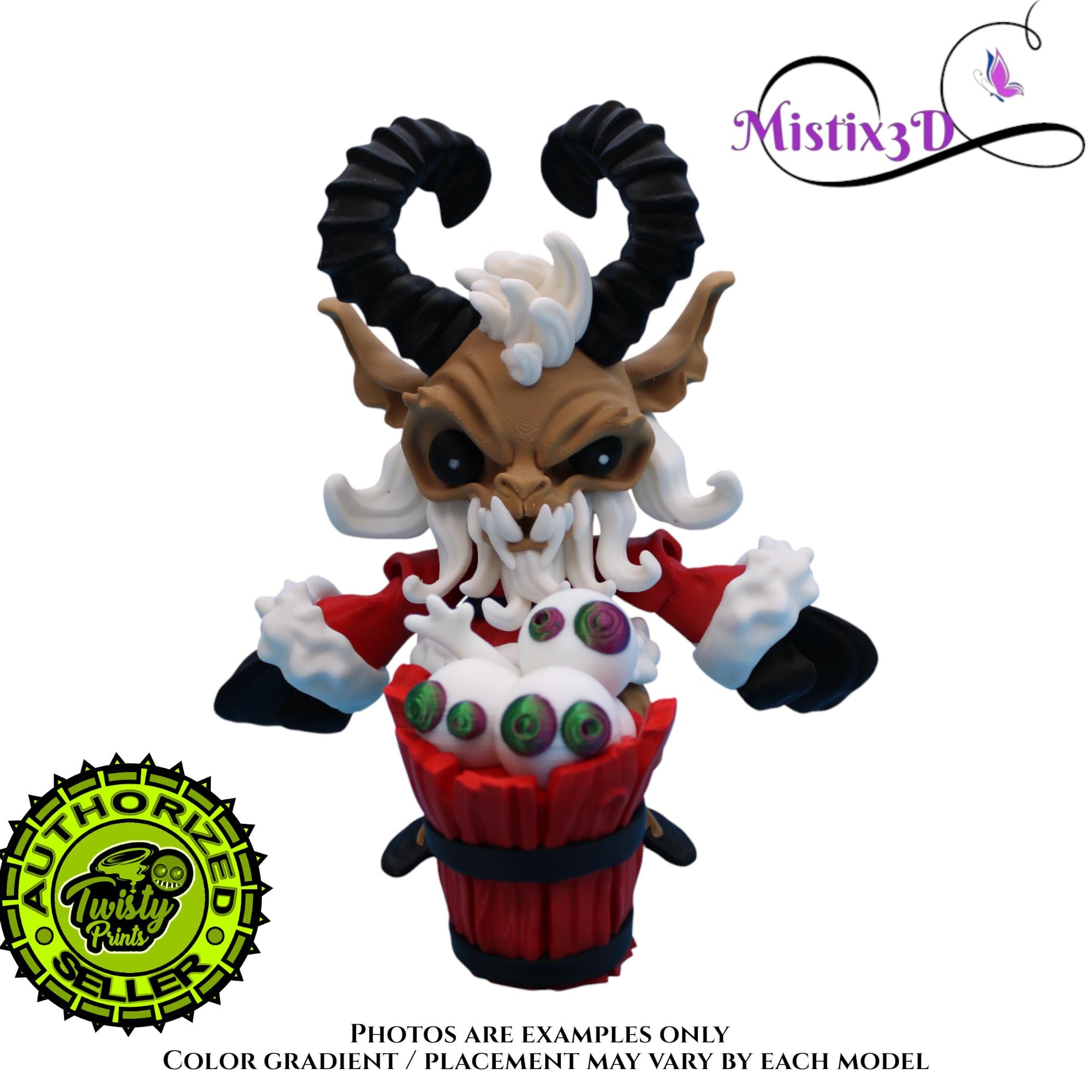 Krampus Fidget, 2 Sizes 3D Printed Poseable – Authorized Seller of Twisty Prints