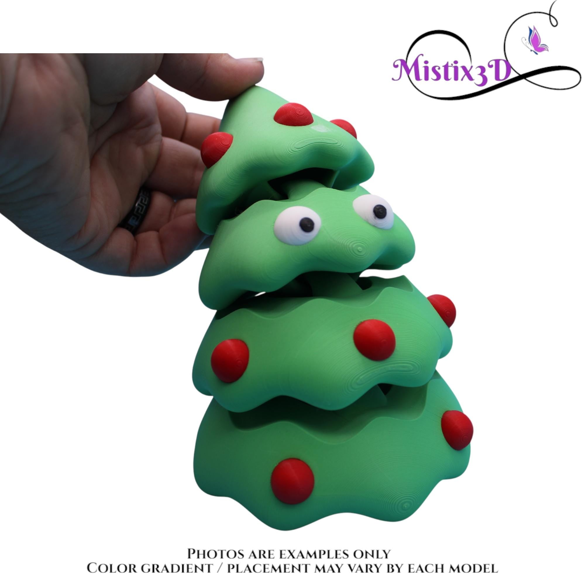 Christmas Tree with/without Eyes | Funny Holiday Desk Decor | 3D Printed | Kawaii Xmas Gift