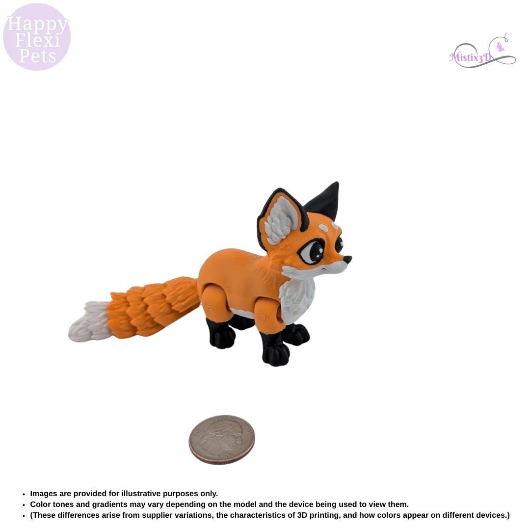 Fox Cub Articulated Flexi 3D Printed – Authorized Seller of Happy Flexi Pets