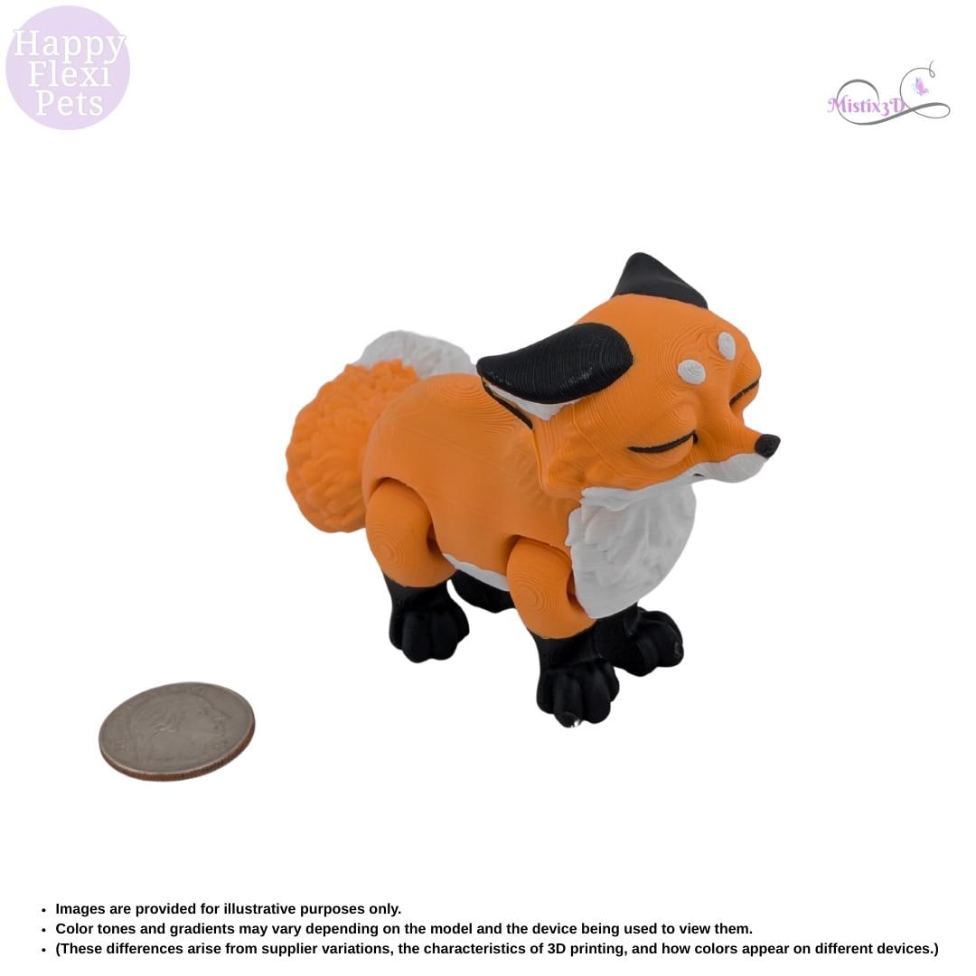 Fox Cub Articulated Flexi 3D Printed – Authorized Seller of Happy Flexi Pets