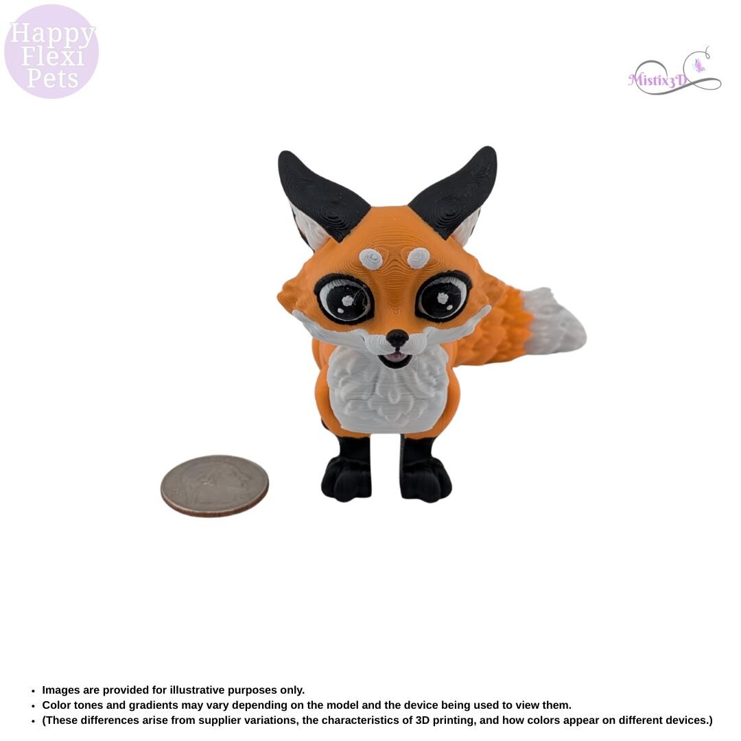 Fox Cub Articulated Flexi 3D Printed – Authorized Seller of Happy Flexi Pets