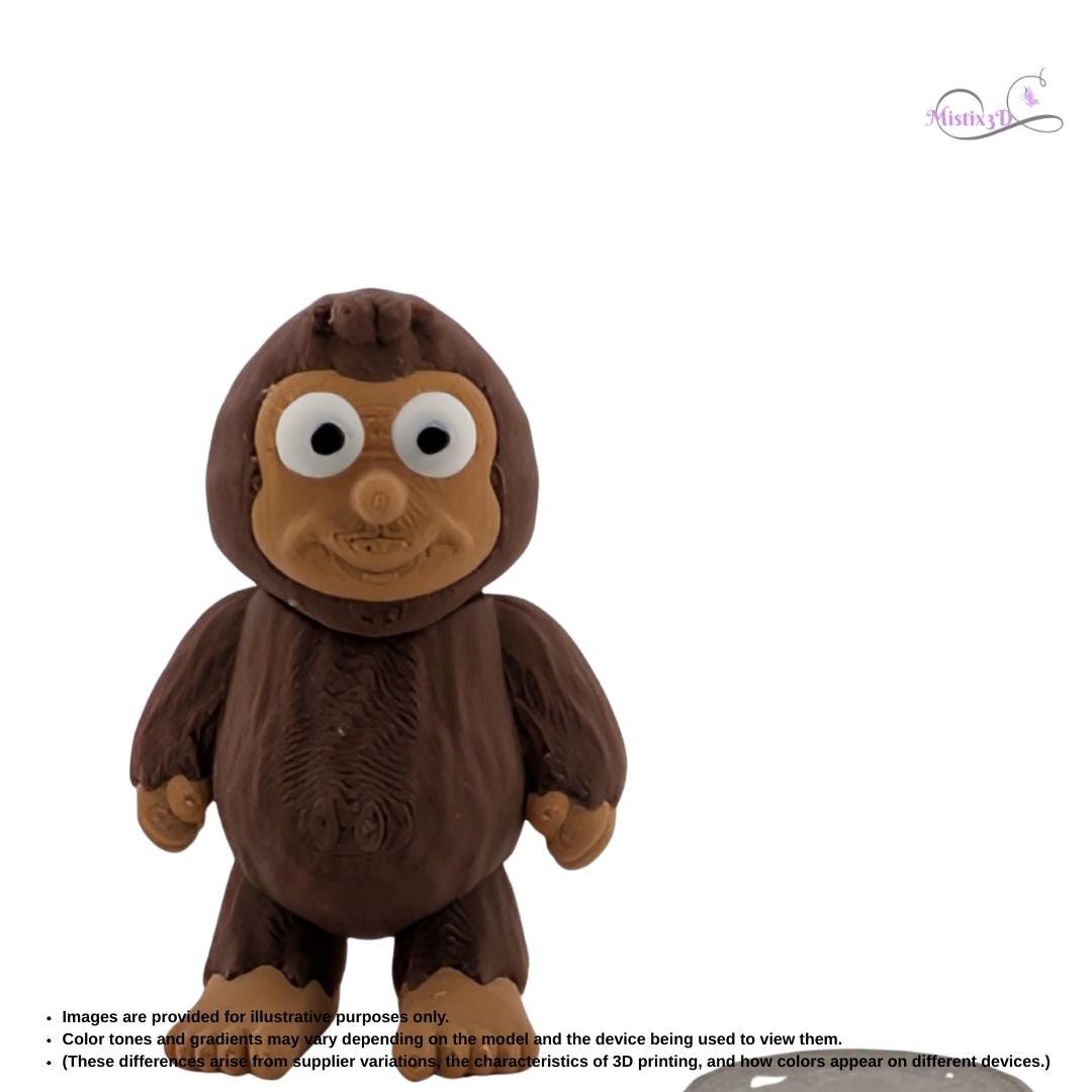 Articulated Sasquatch Figure – 3D Printed Desk Toy, Display Item Authorized Seller of Inplace