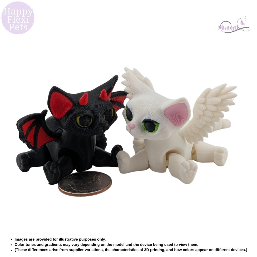 Angel / Devil Kitty 3D Printed – Authorized Seller of Happy Flexi Pets