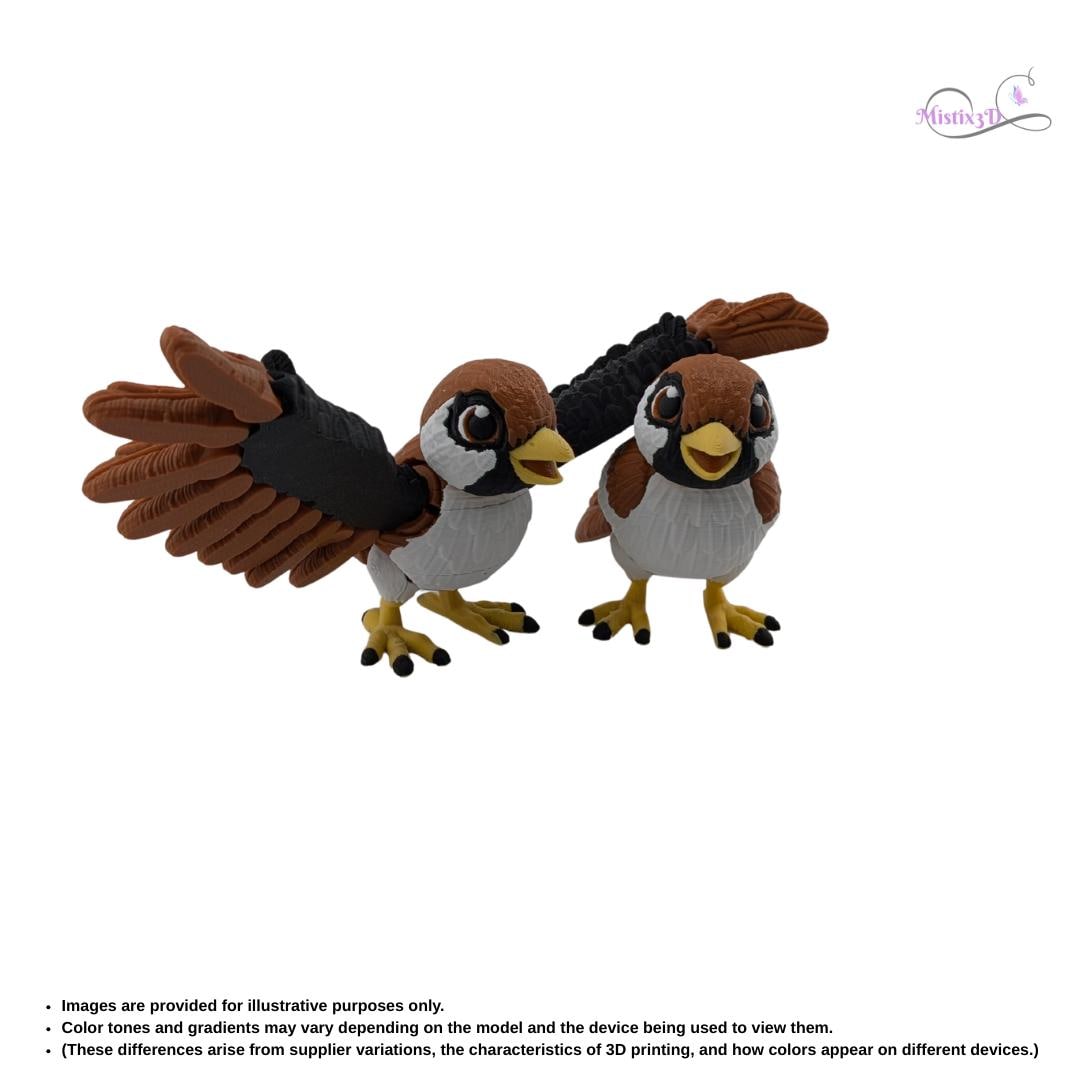 Flexi Sparrow - 3D Print | Authorized Seller of Toonz Factory