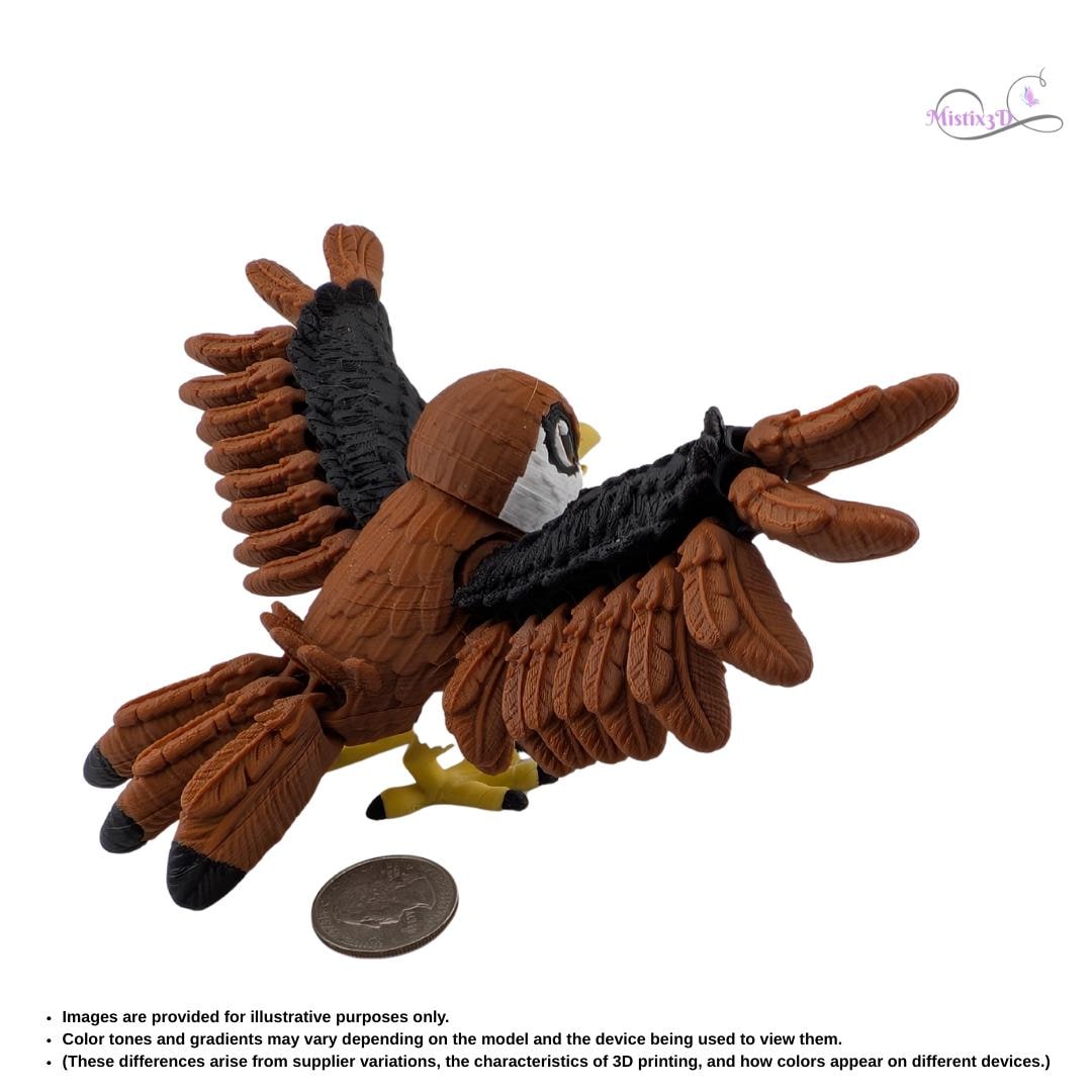 Flexi Sparrow - 3D Print | Authorized Seller of Toonz Factory