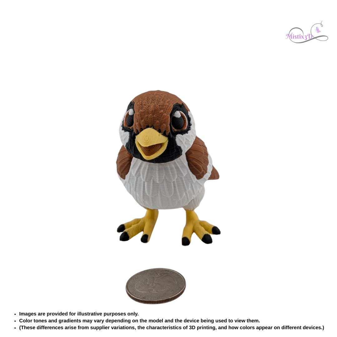 Flexi Sparrow - 3D Print | Authorized Seller of Toonz Factory