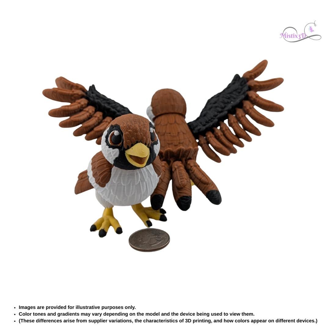 Flexi Sparrow - 3D Print | Authorized Seller of Toonz Factory