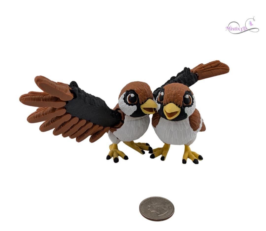 Flexi Sparrow - 3D Print | Authorized Seller of Toonz Factory