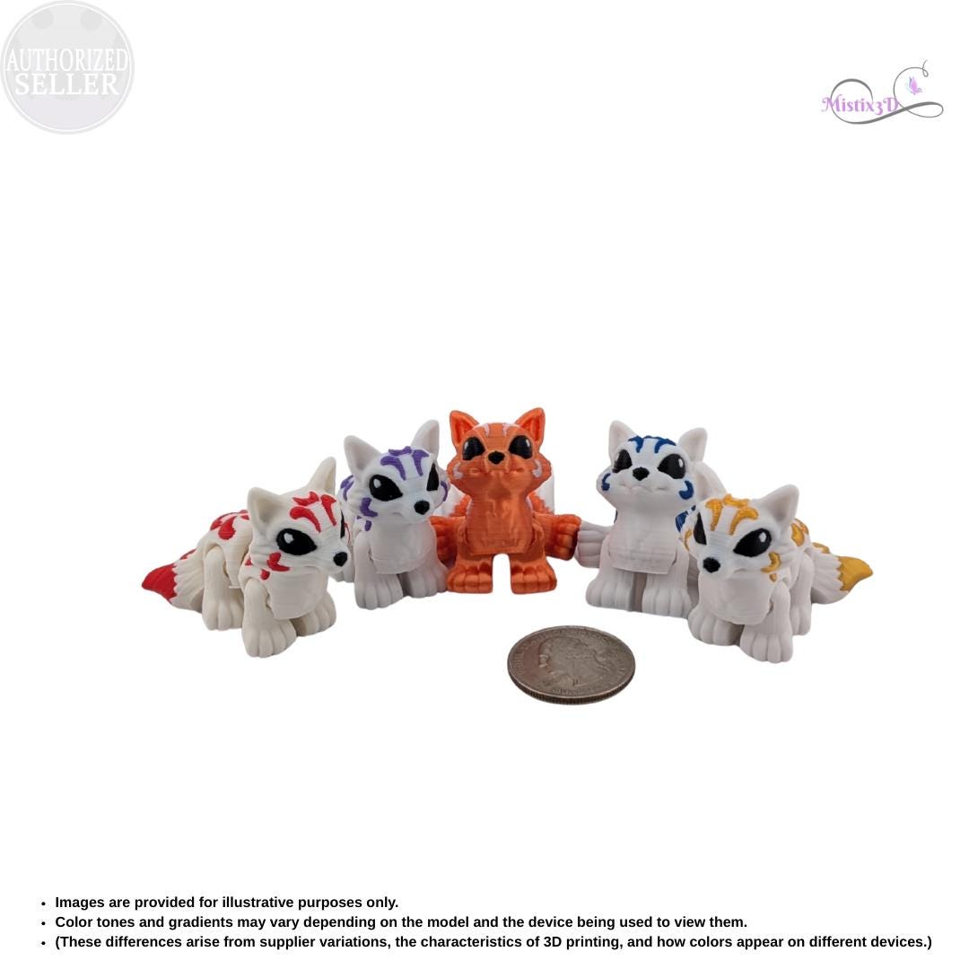 Kitsune Hatchling | 3d printed | Authorized Seller Cinderwing