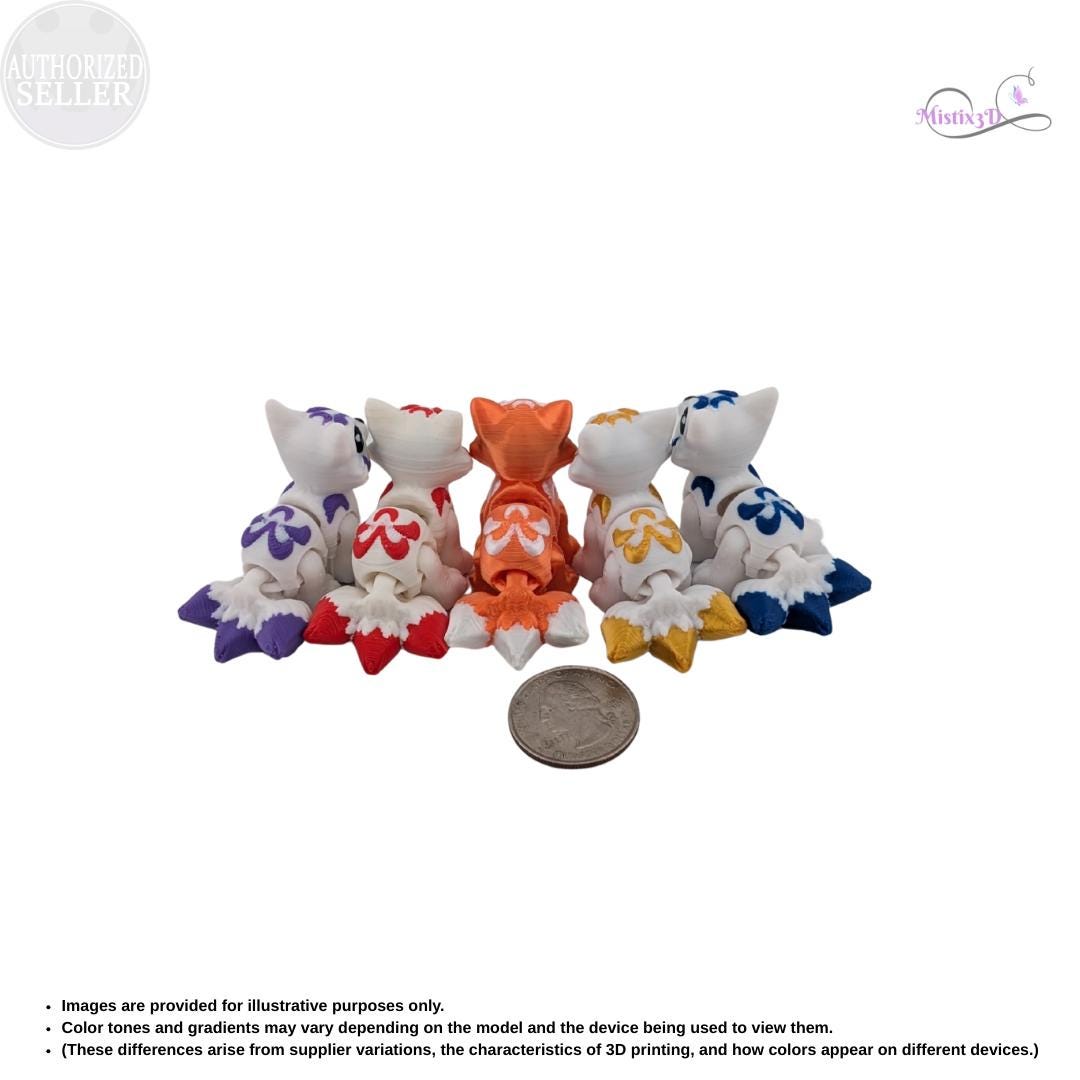 Kitsune Hatchling | 3d printed | Authorized Seller Cinderwing