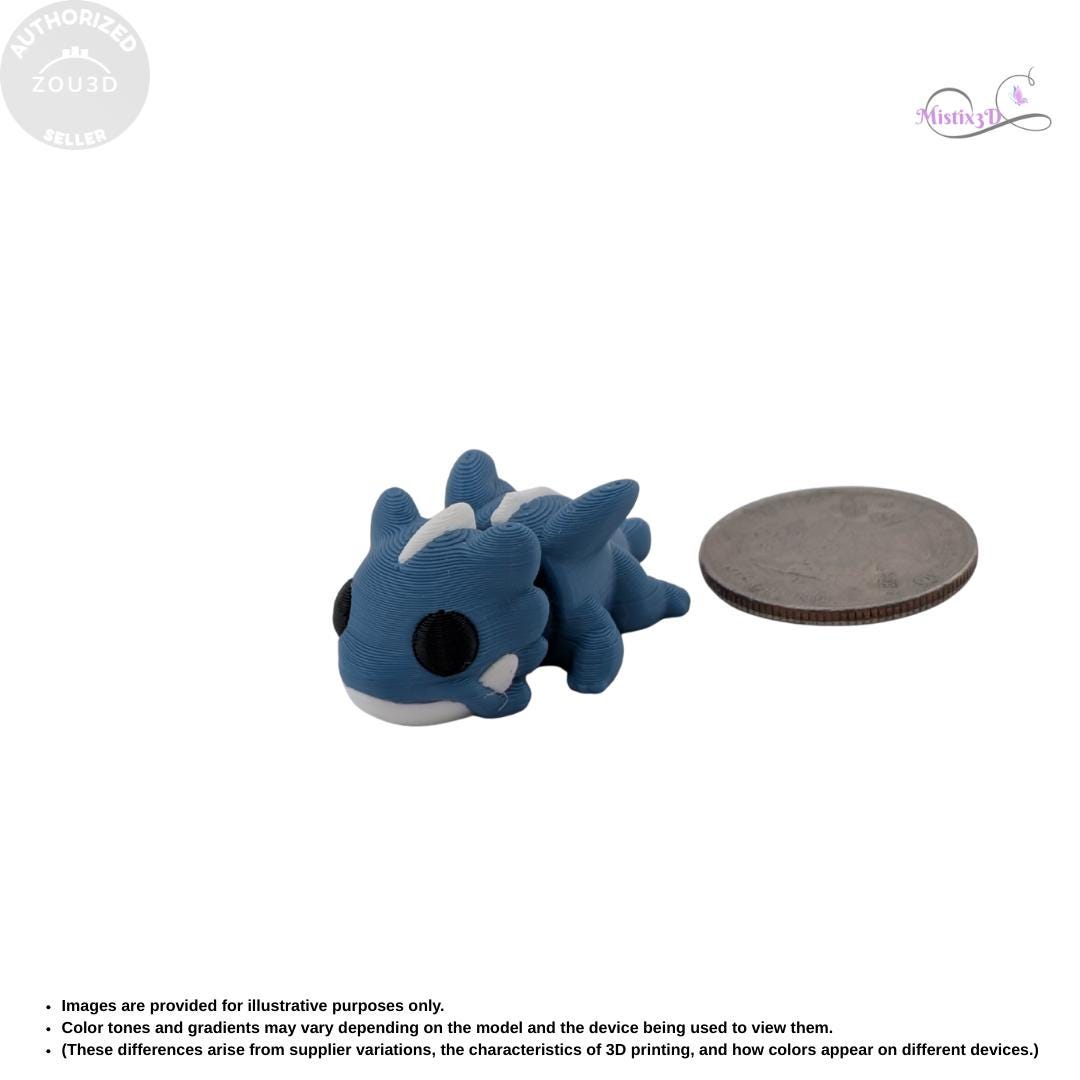 Mini Baby Water Dragon | 3D Printed | Authorized Seller Zou