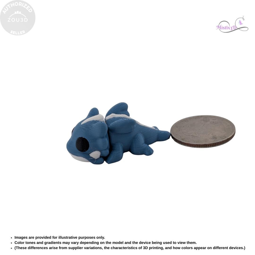 Mini Baby Water Dragon | 3D Printed | Authorized Seller Zou