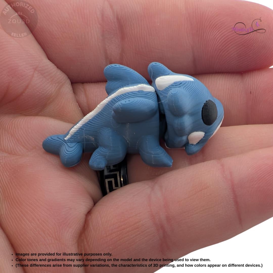 Mini Baby Water Dragon | 3D Printed | Authorized Seller Zou