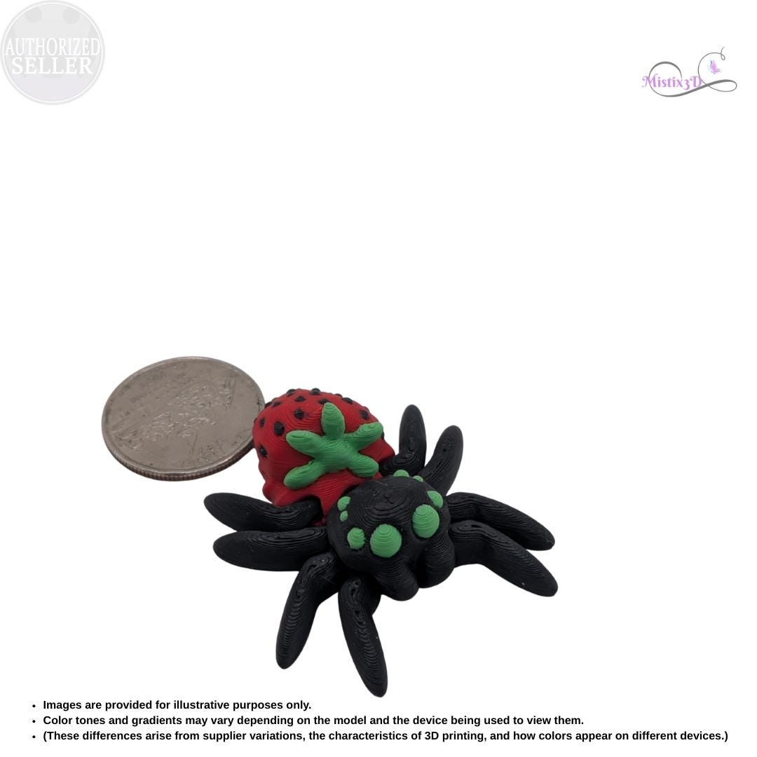 Strawberry Spider Articulated Fidget