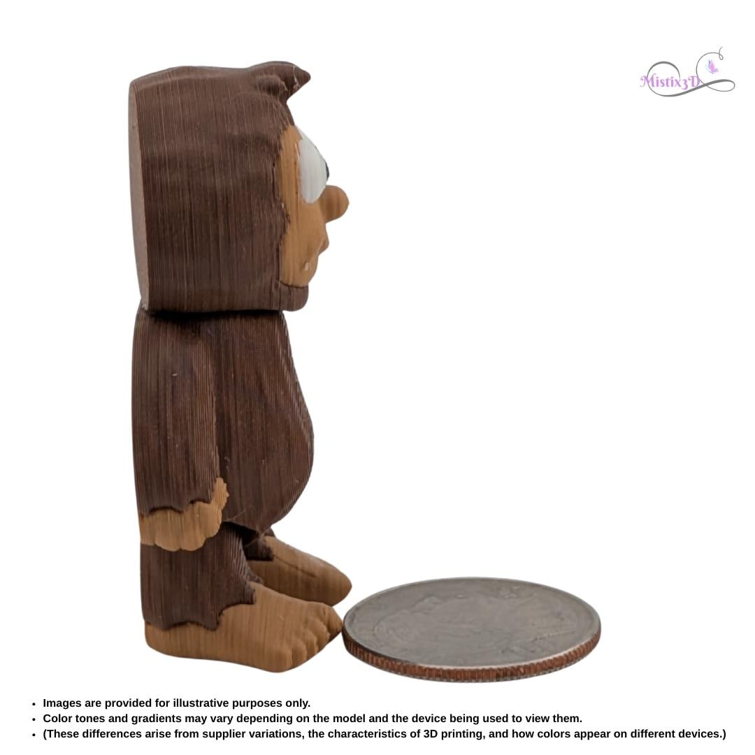 Articulated Sasquatch Figure – 3D Printed Desk Toy, Display Item Authorized Seller of Inplace