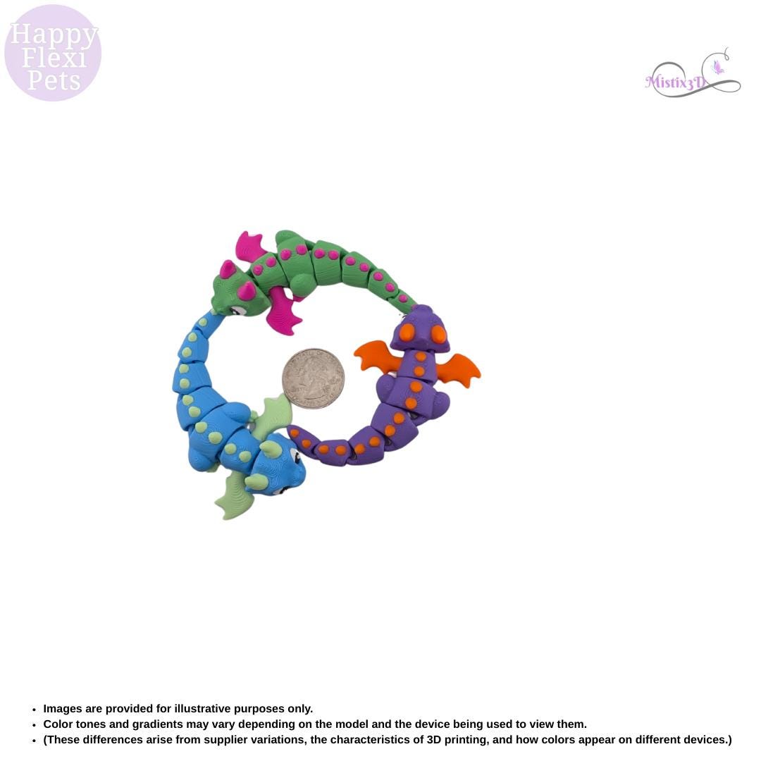 Mini Dragon-3D Printed – Authorized Seller of Happy Flexi Pets