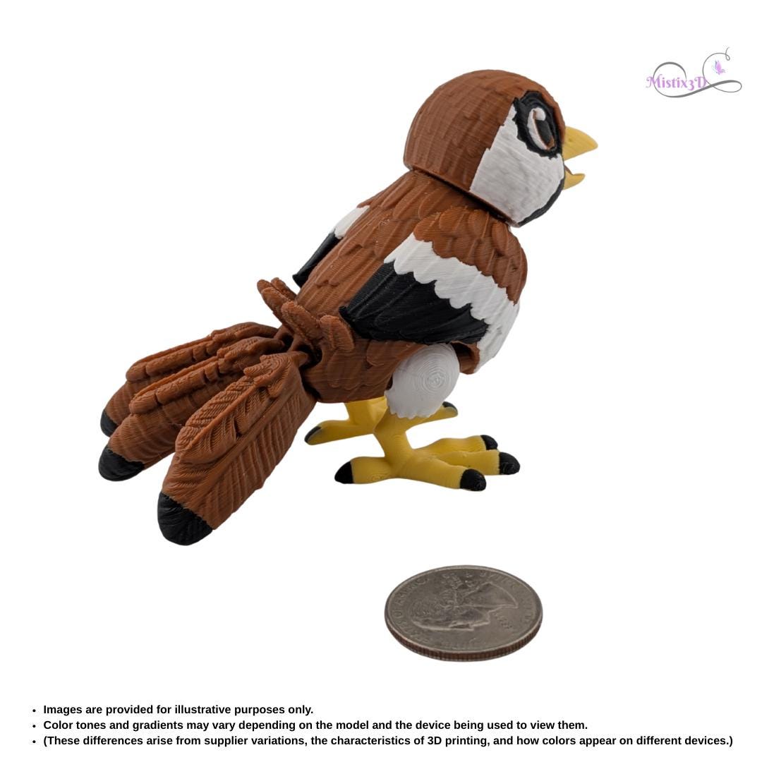 Flexi Sparrow - 3D Print | Authorized Seller of Toonz Factory
