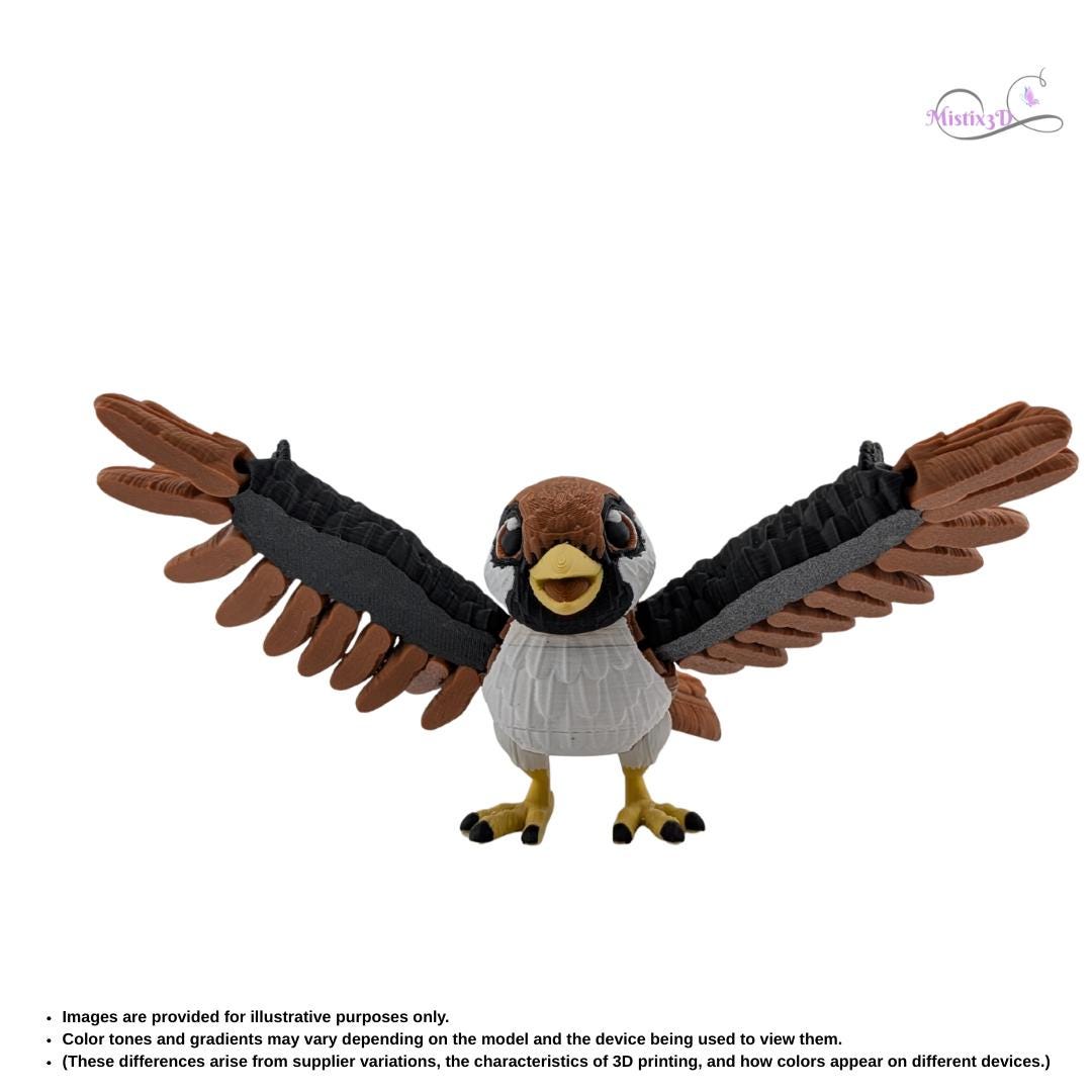 Flexi Sparrow - 3D Print | Authorized Seller of Toonz Factory