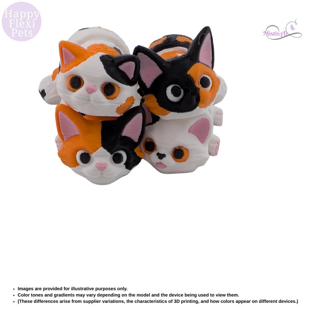 Mini Calicos -3D Printed – Authorized Seller of Happy Flexi Pets