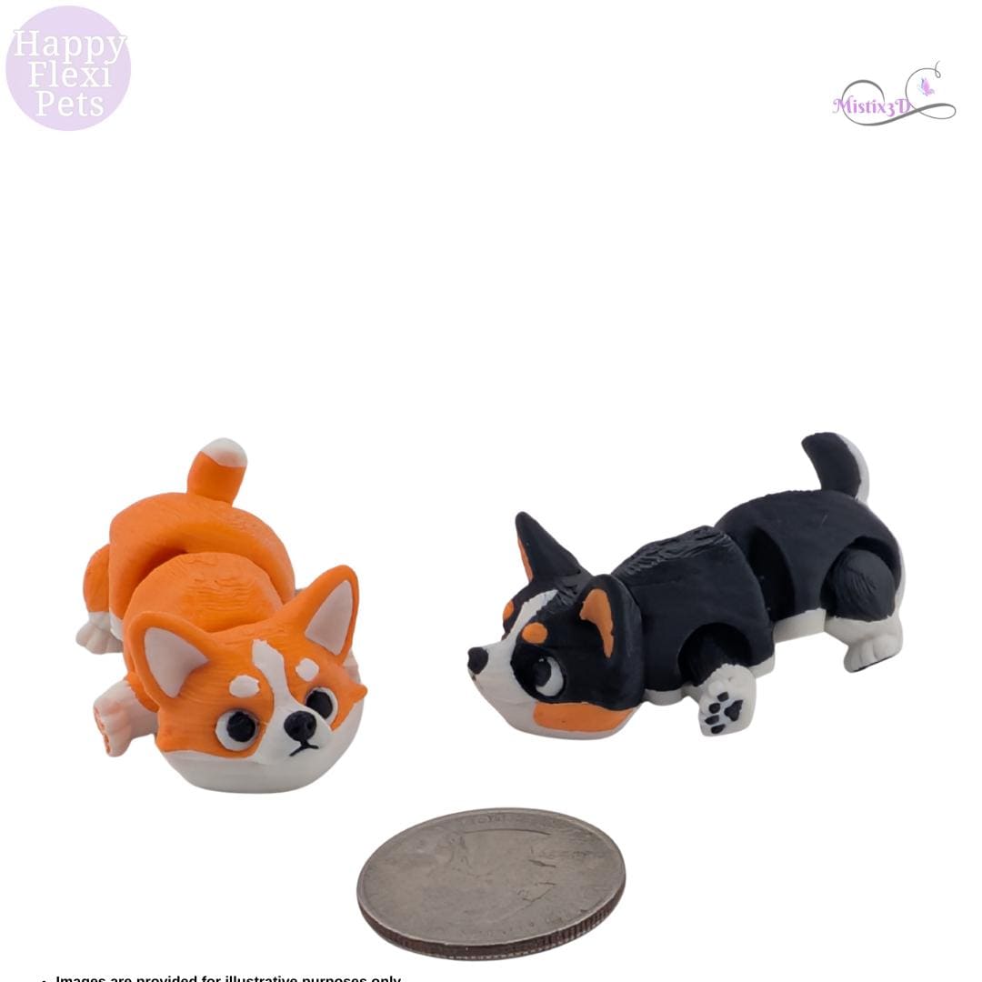 Mini Corgis-3D Printed – Authorized Seller of Happy Flexi Pets