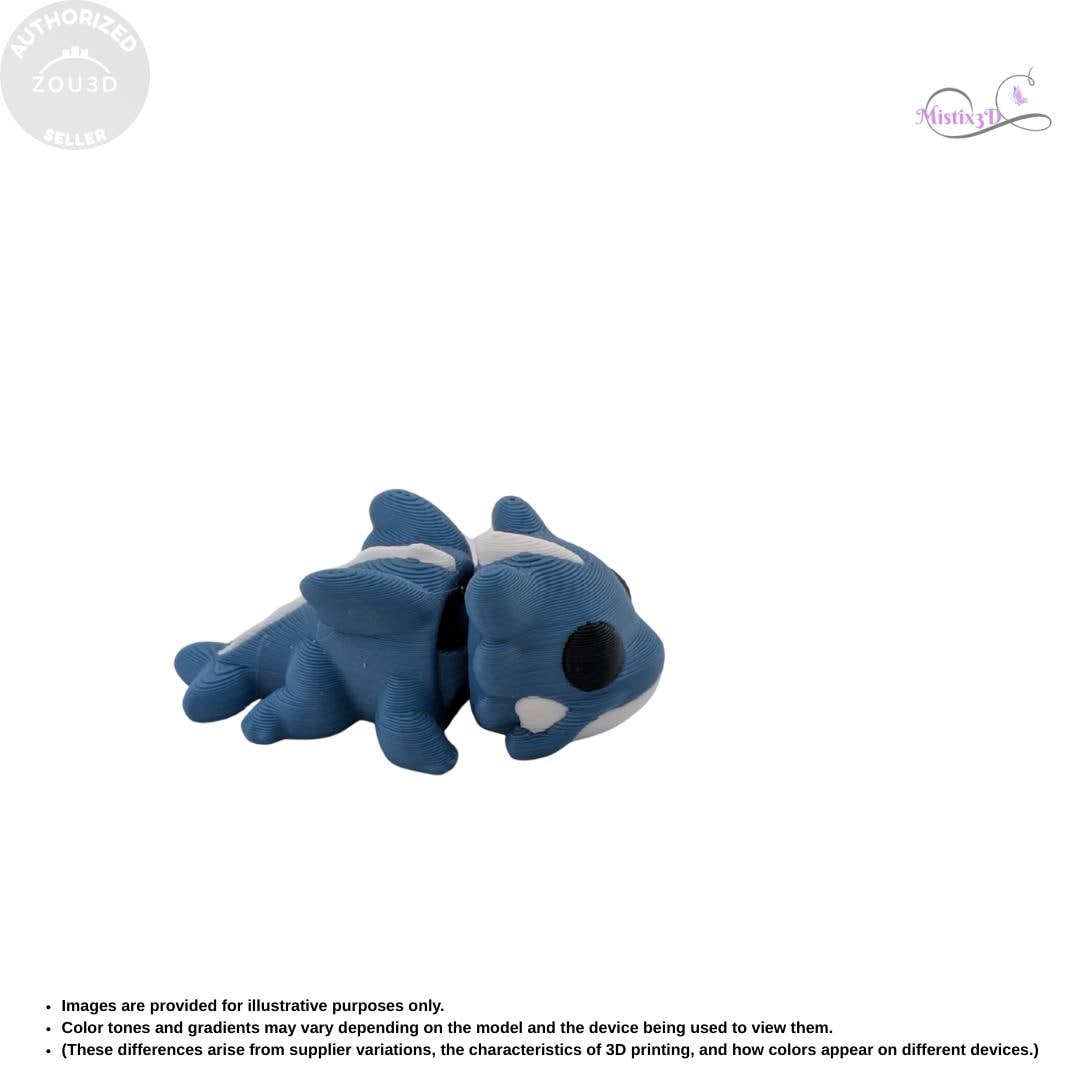 Mini Baby Water Dragon | 3D Printed | Authorized Seller Zou