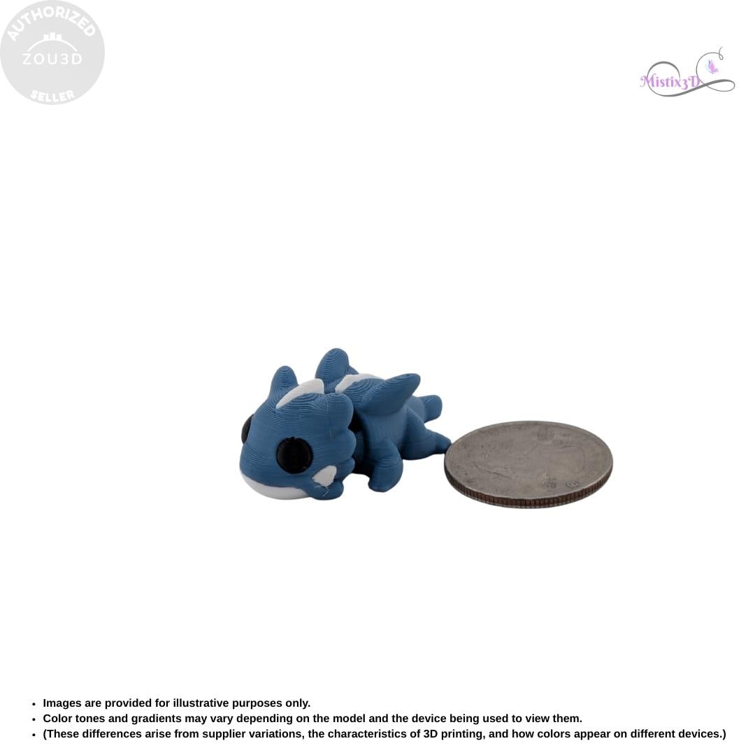 Mini Baby Water Dragon | 3D Printed | Authorized Seller Zou