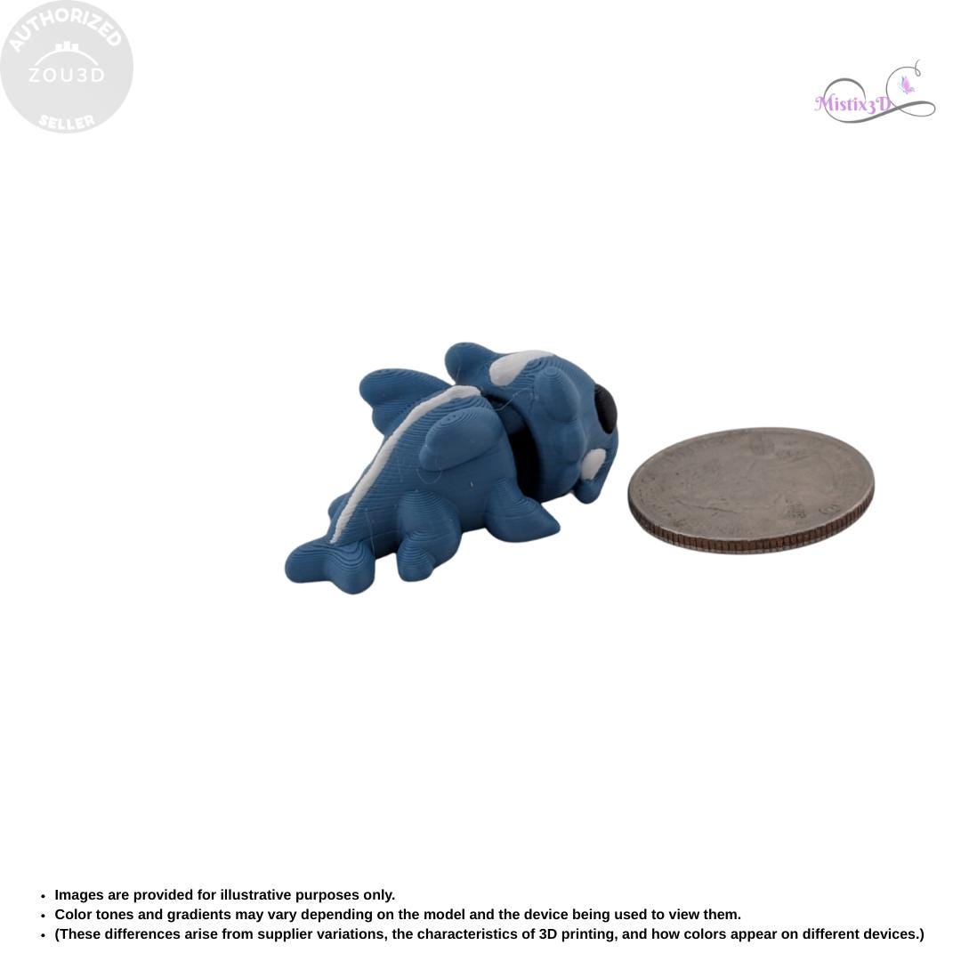 Mini Baby Water Dragon | 3D Printed | Authorized Seller Zou