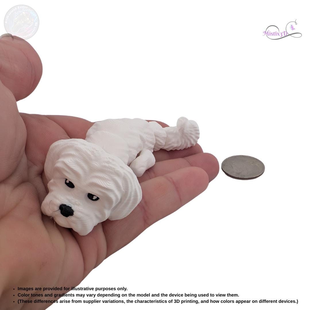 Maltese 3D Printed Dog – Authorized Seller of Kekreations