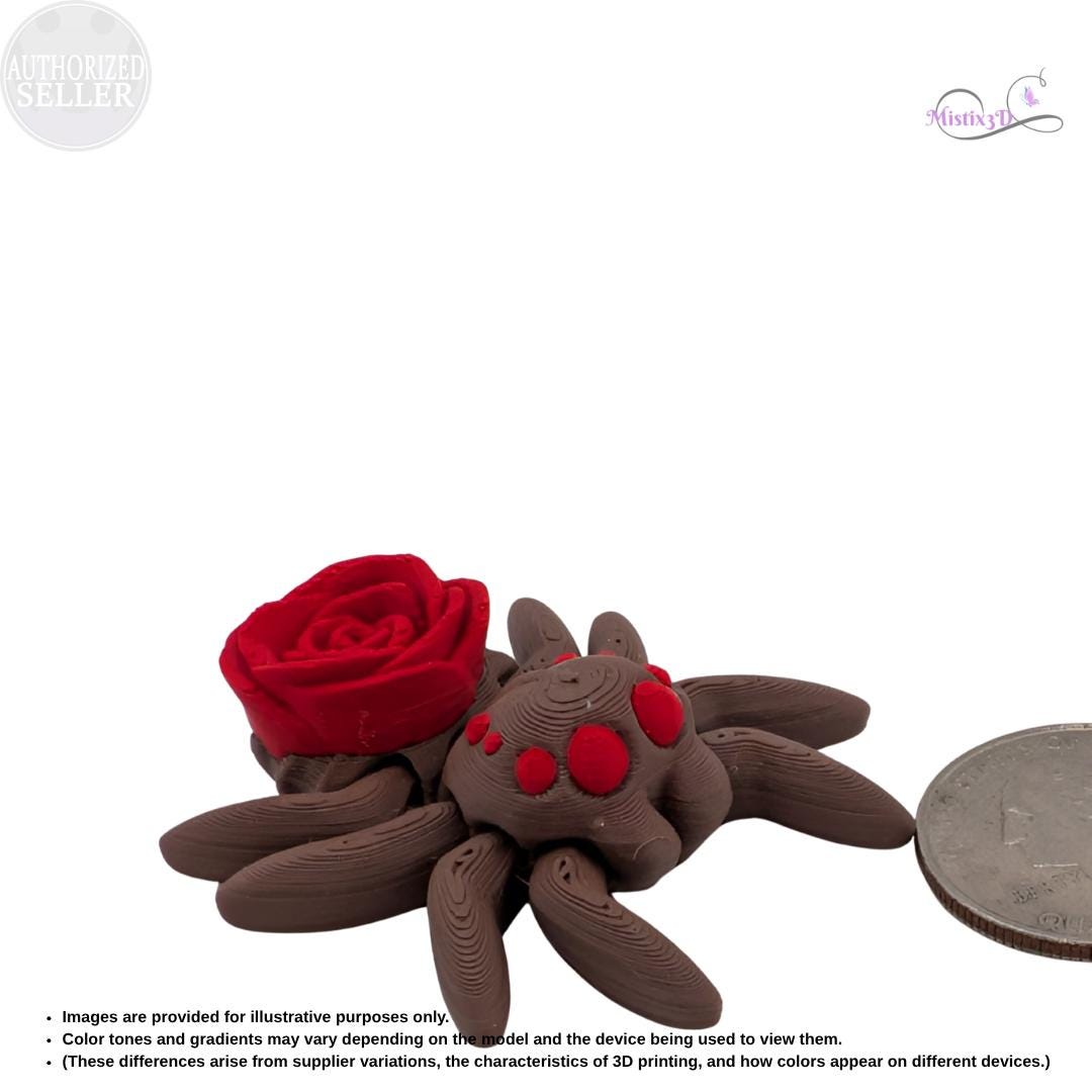 Articulated Rose Spider Fidget