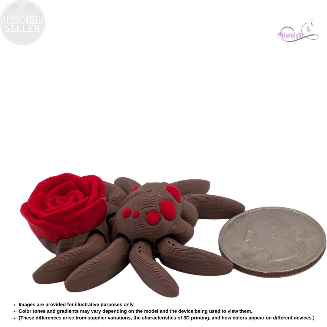 Articulated Rose Spider Fidget