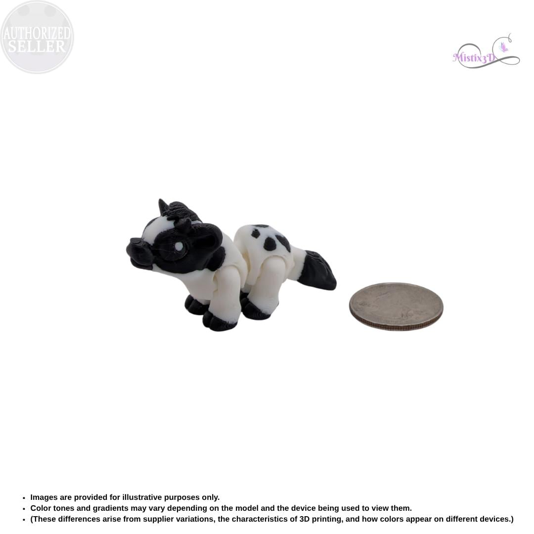 Articulated Cow Fidget Toy | 3d printed | Authorized Seller Cinderwing