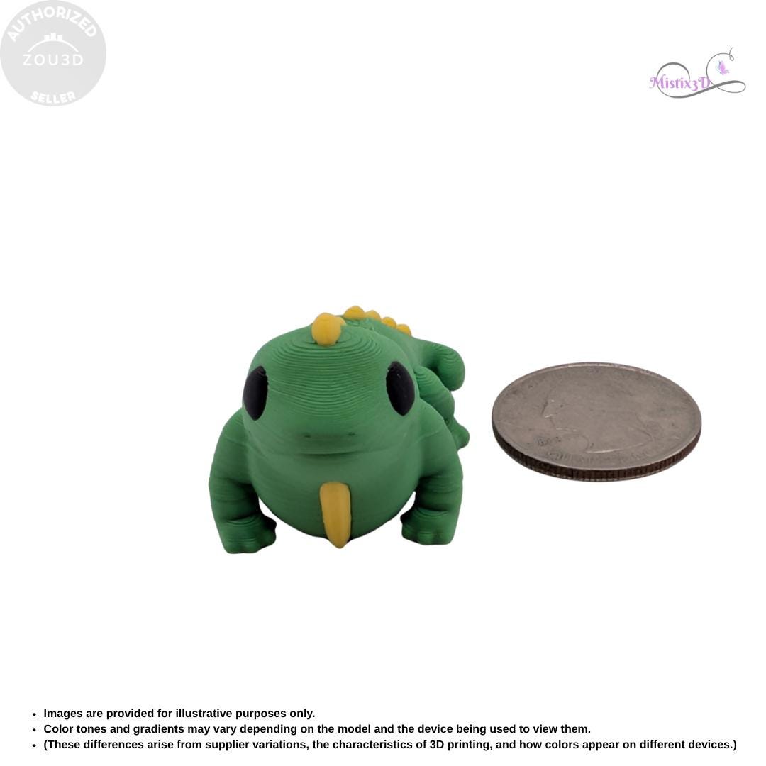 Articulated Baby Lizard 3D Printed ZOU3D Fidget Toy Flexible Reptile Gecko Figurine Desk Pet