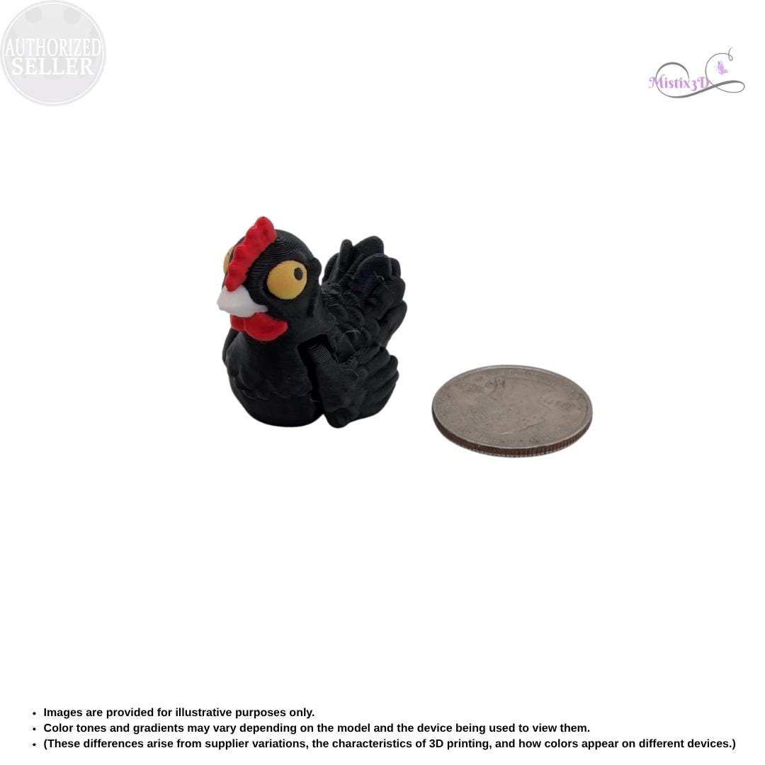 Articulated Chicken Fidget Toy | 3d printed | Authorized Seller Cinderwing