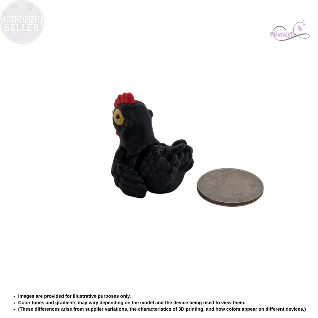 Articulated Chicken Fidget Toy | 3d printed | Authorized Seller Cinderwing