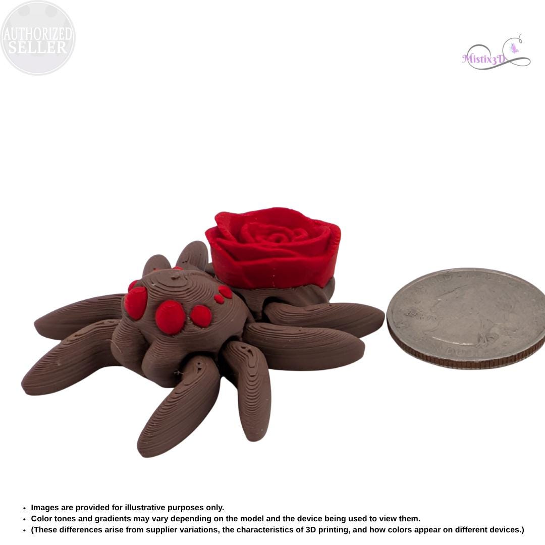Articulated Rose Spider Fidget