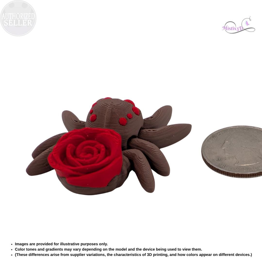 Articulated Rose Spider Fidget