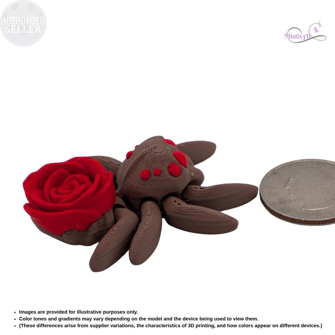 Articulated Rose Spider Fidget
