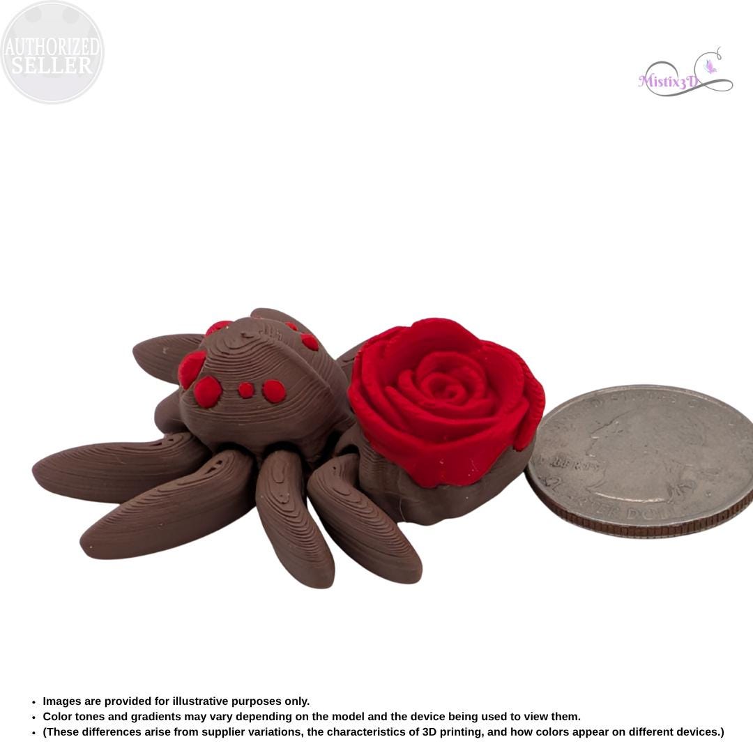 Articulated Rose Spider Fidget
