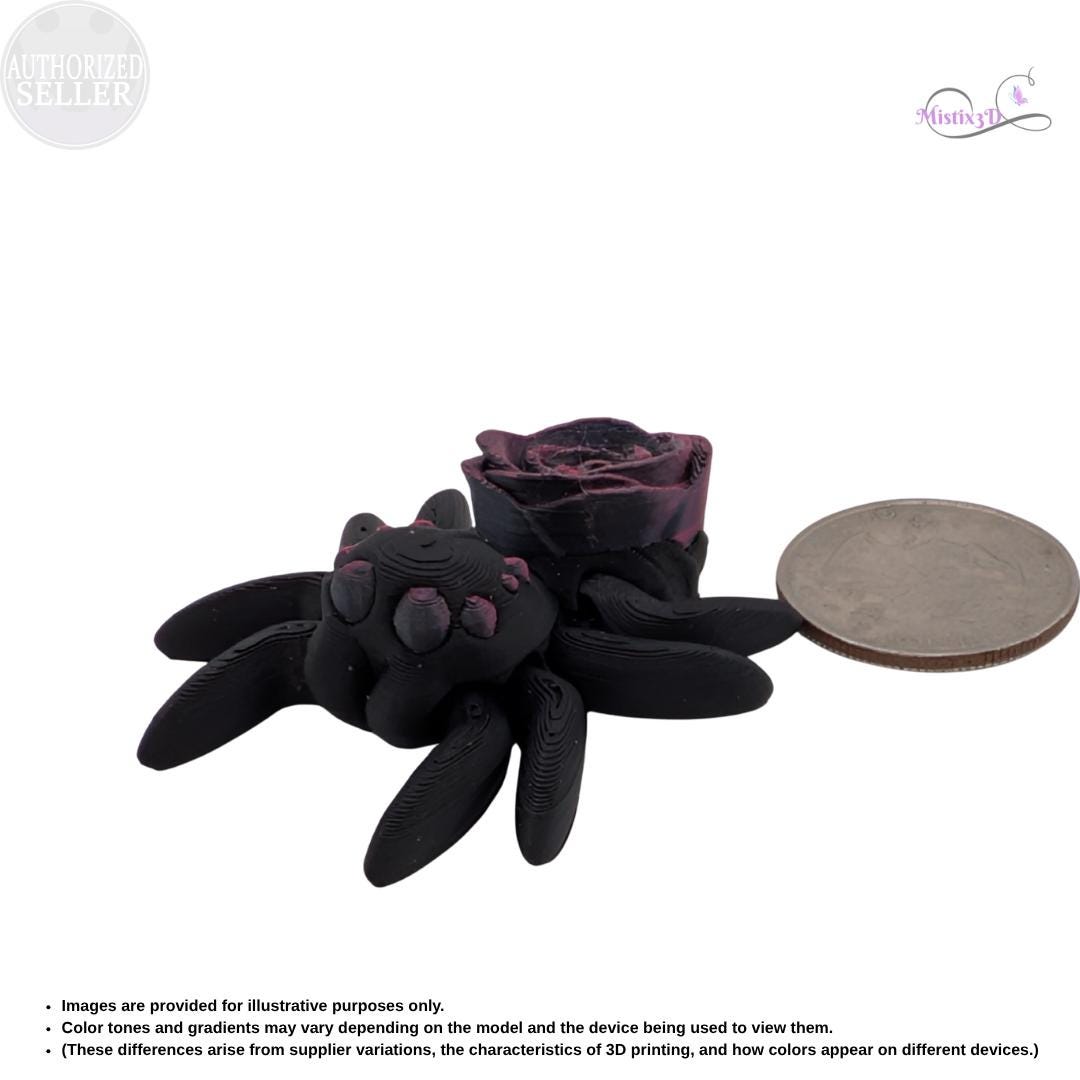 Articulated Goth Rose Spider