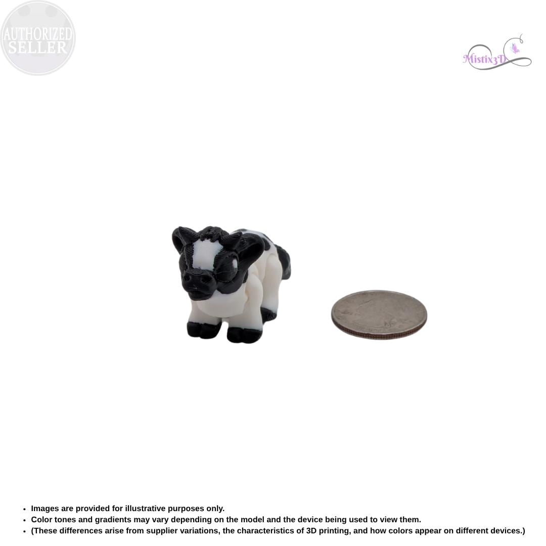 Articulated Cow Fidget Toy | 3d printed | Authorized Seller Cinderwing