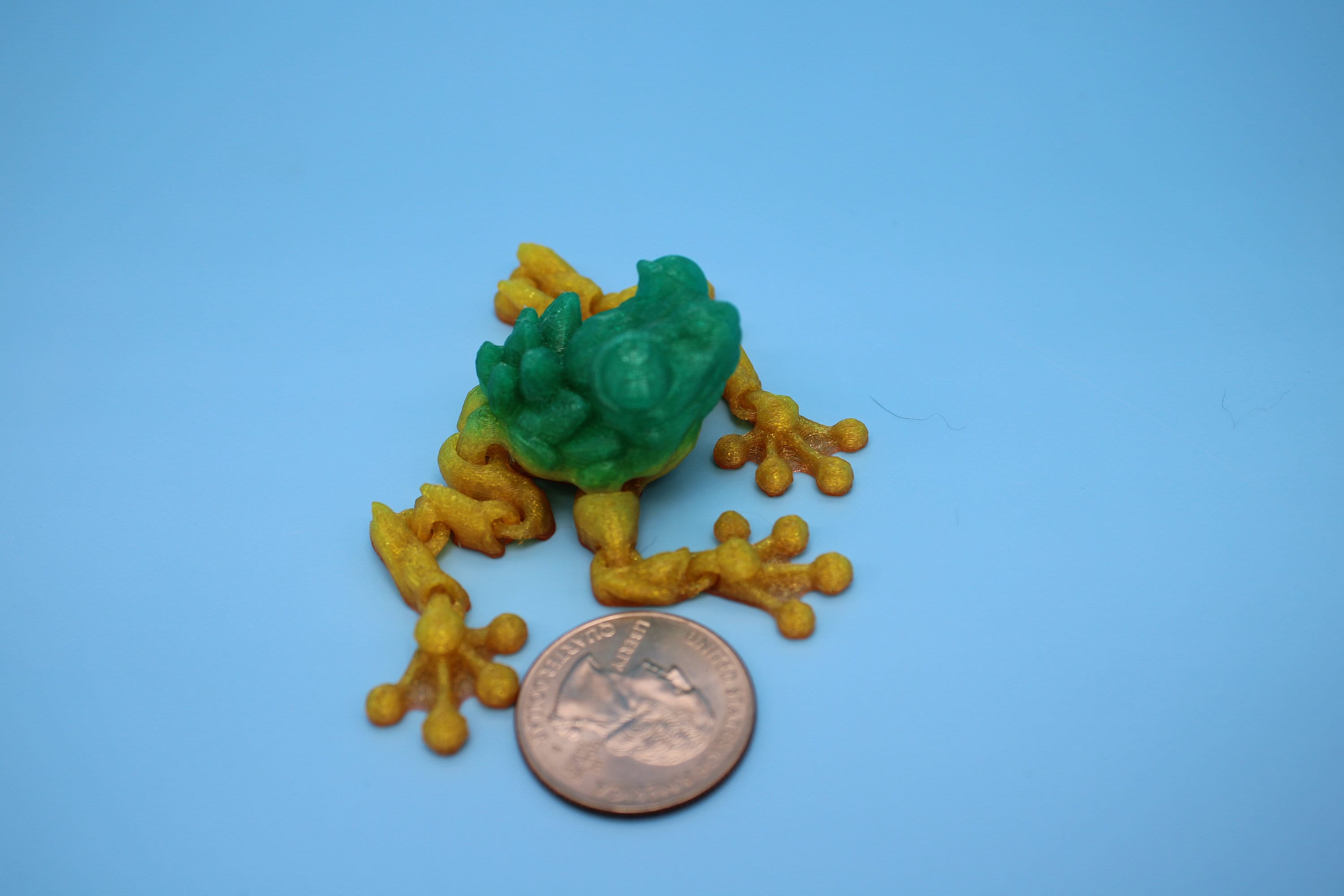 Miniature Flexible Crystal Frog | 3D Printed Crystal Cute Frog | 5.5 inches | Friendly Frog | Sensory Toy | Fidget Toy | Articulating Frog.