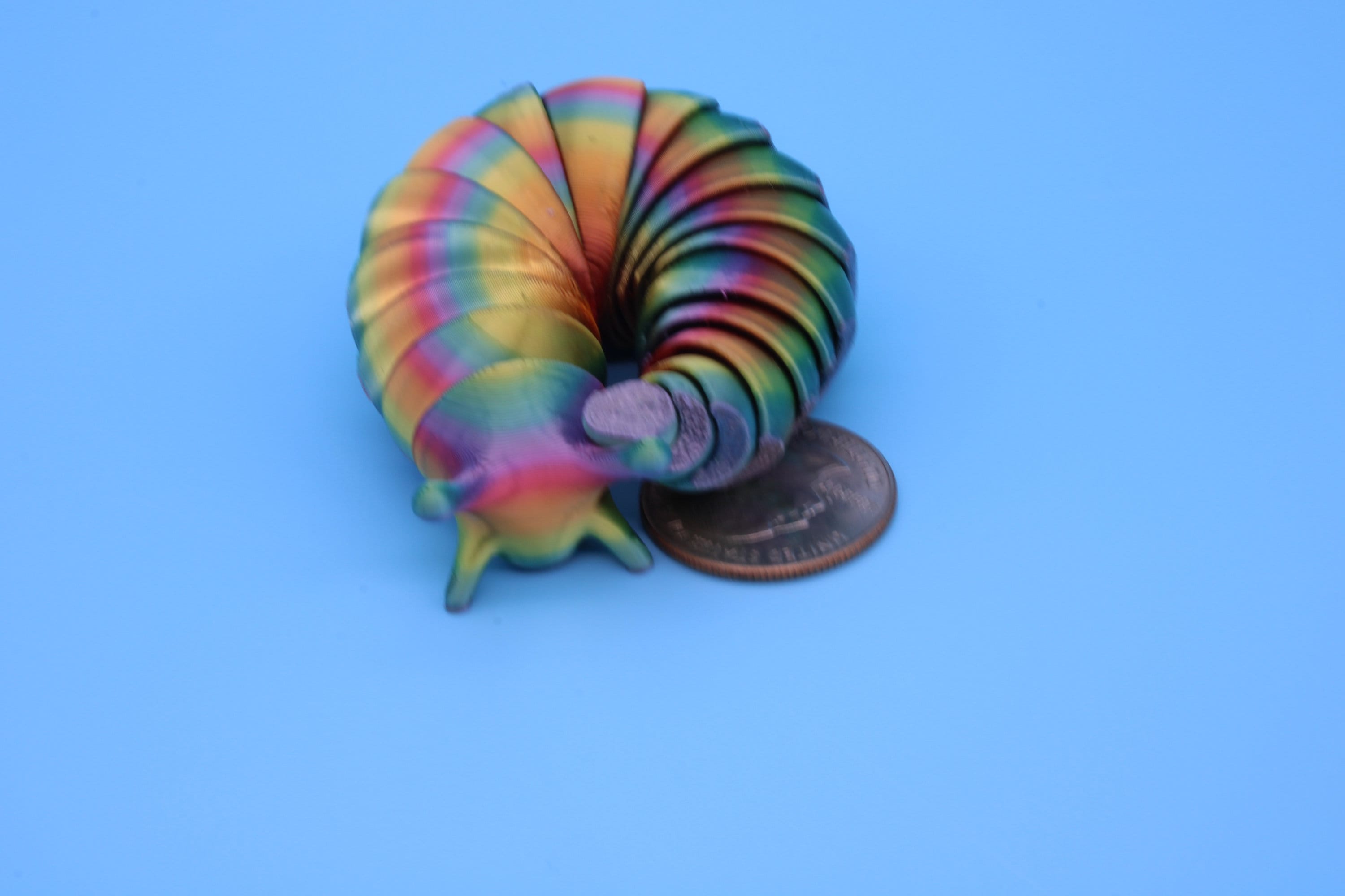 Flexi Slug | 4 in. Cute Slug | 3D printed articulating Slug | Flexi Toy | Stress Relief, Gift.