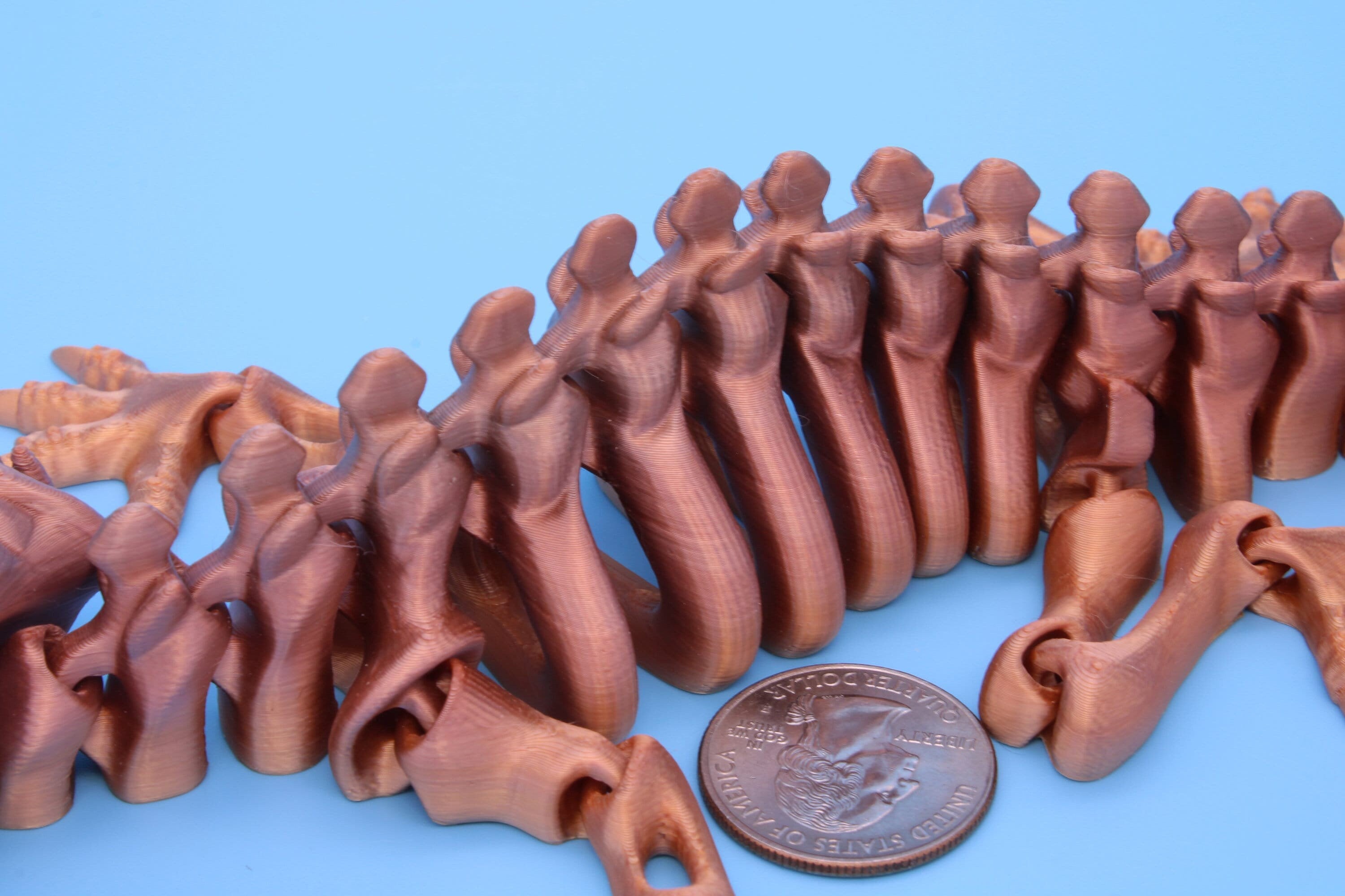Crocodile | Cute Flexi Toy | Articulating Crocodile | 3D printed Unique Fidget | Desk Buddy | 13 in.