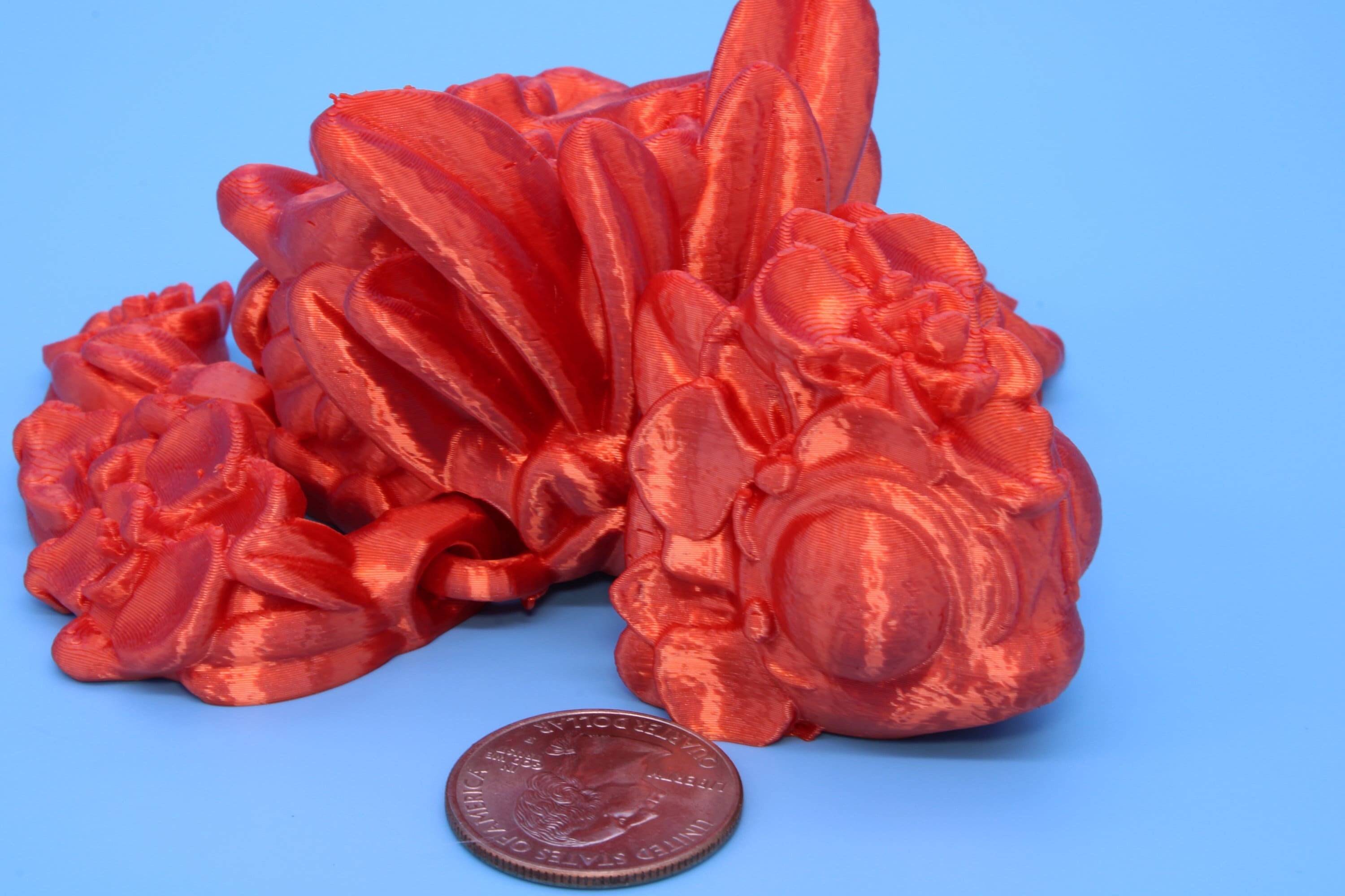 Orchid Turtle- Orange | Flexi | Fidget | Adult Fidget Toy | 4.5 in. | Rose Turtle Buddy.