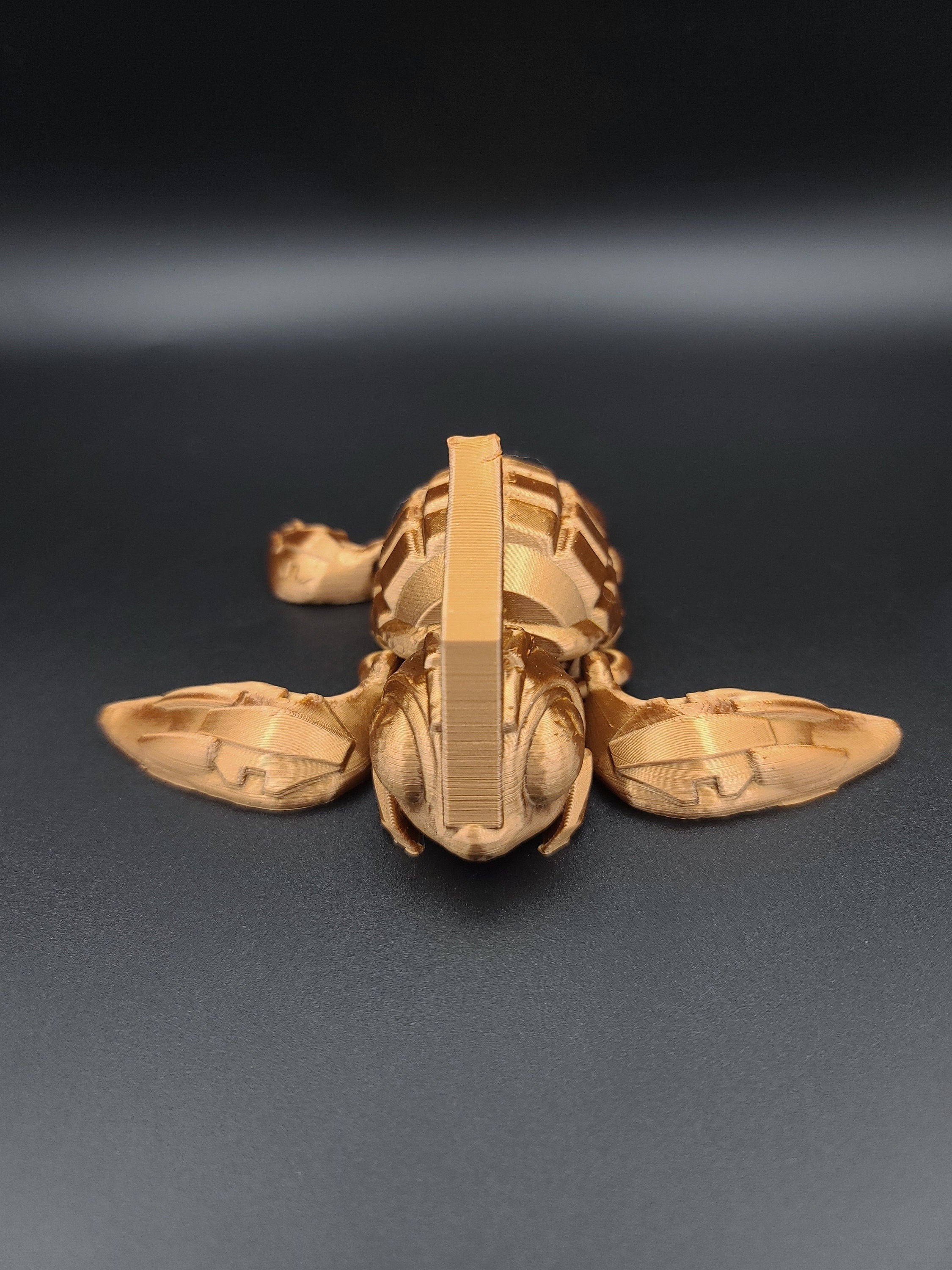 Turtle- Grenurtle | Grenade / Turtle 3D Printed (MADE) | Copper Color | Adult Fidget Toy | Sensory Turtle Buddy.
