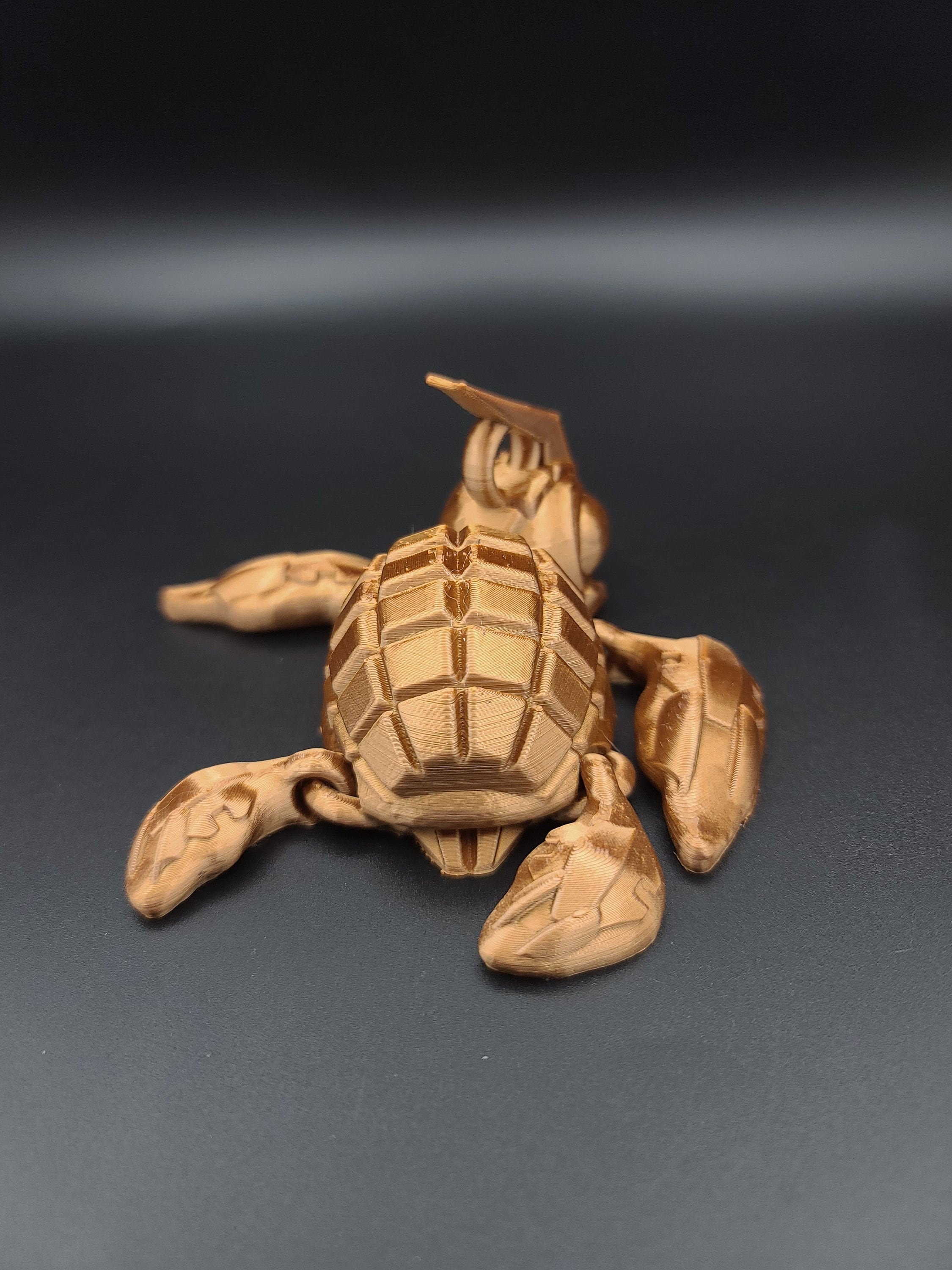 Turtle- Grenurtle | Grenade / Turtle 3D Printed (MADE) | Copper Color | Adult Fidget Toy | Sensory Turtle Buddy.