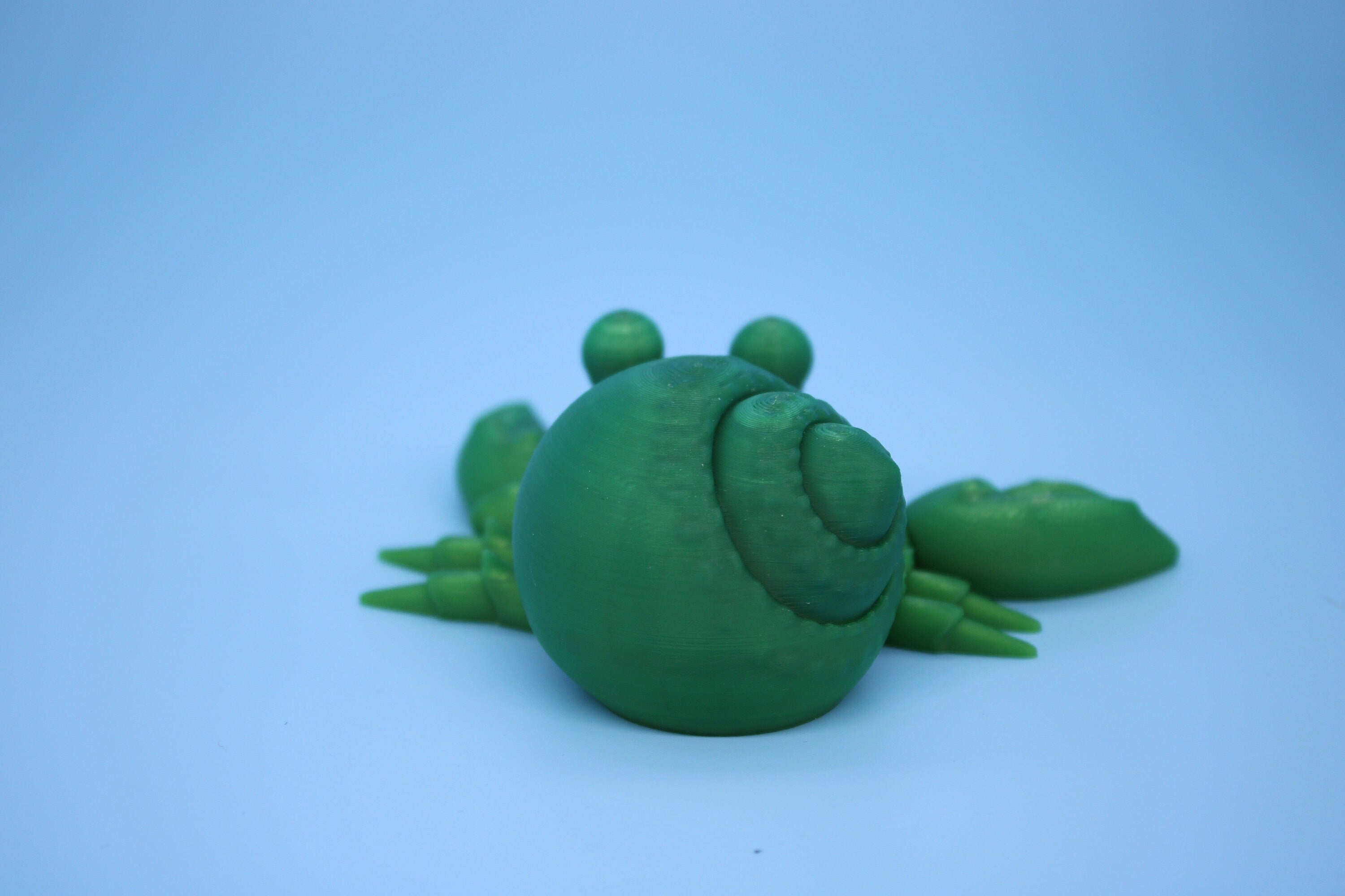 Flexi Hermit Crab- Green | 3D Printed. | Super Cute | Fun Crab.