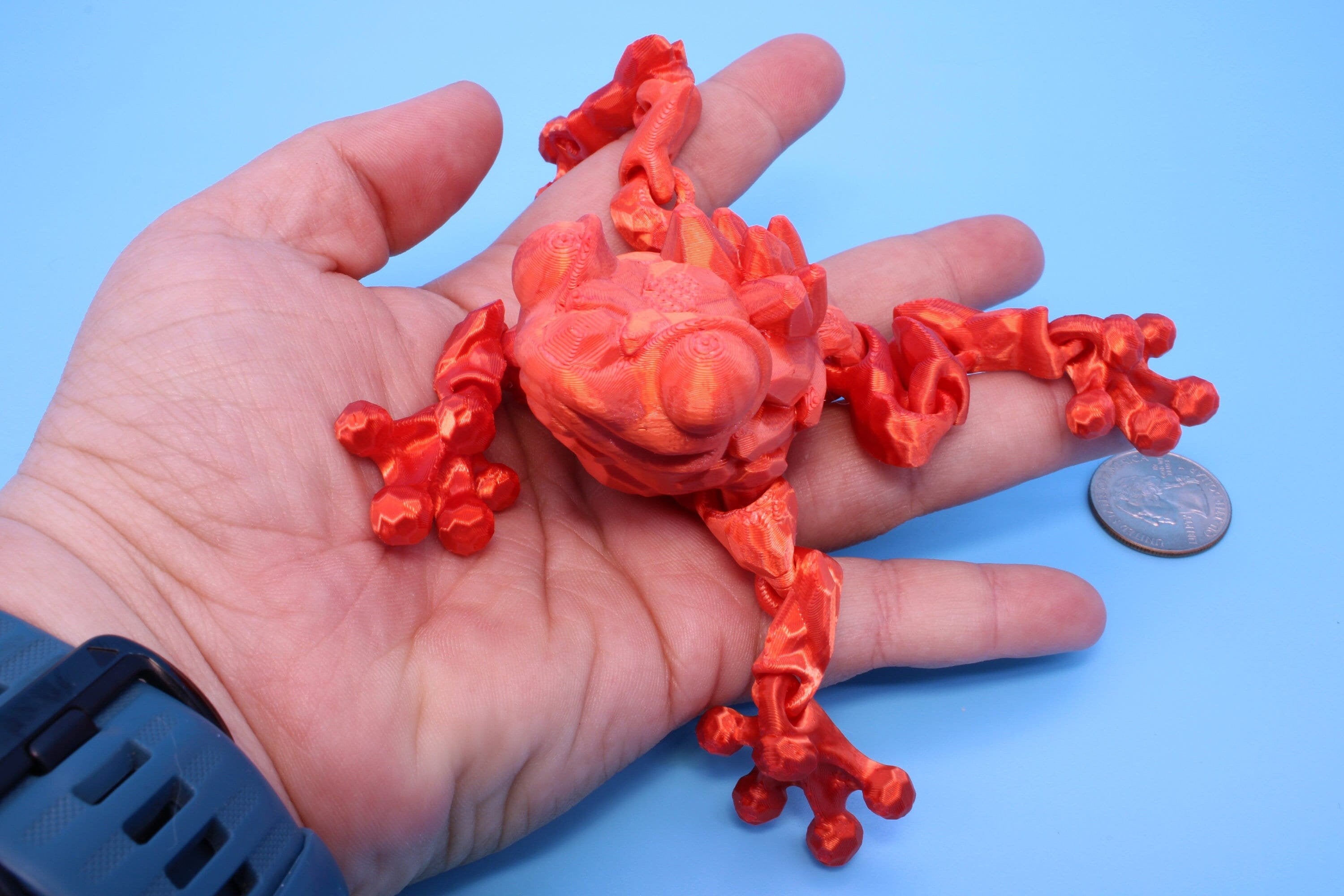 Crystal Frog | 3D Printed | Cute Frog | 5.5 in. | Sensory Toy | Fidget Toy.