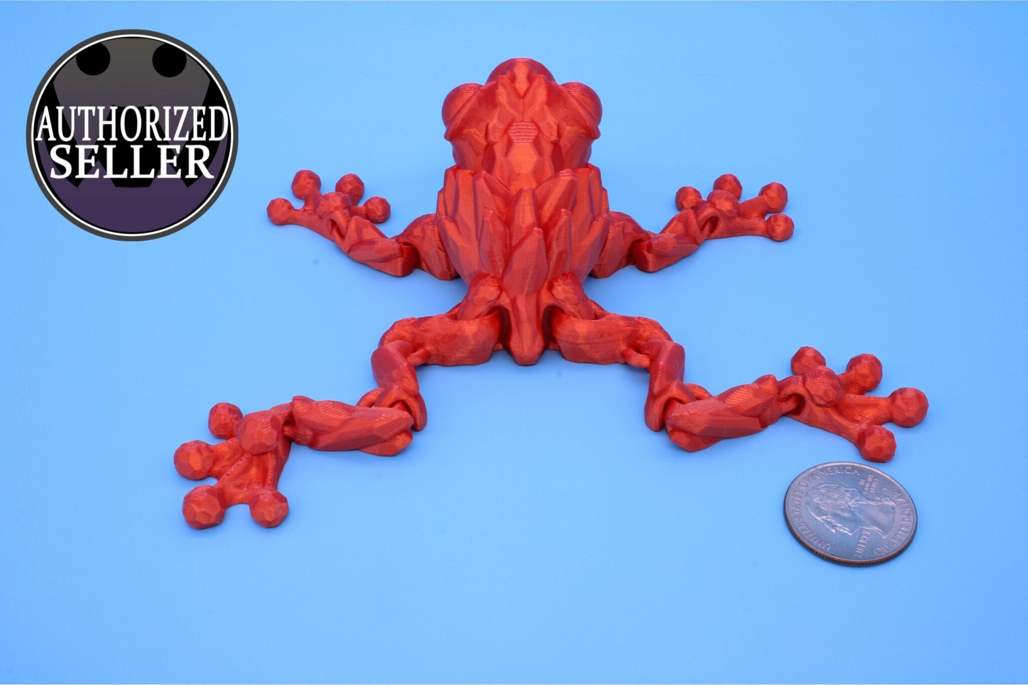 Crystal Frog | 3D Printed | Cute Frog | 5.5 in. | Sensory Toy | Fidget Toy.
